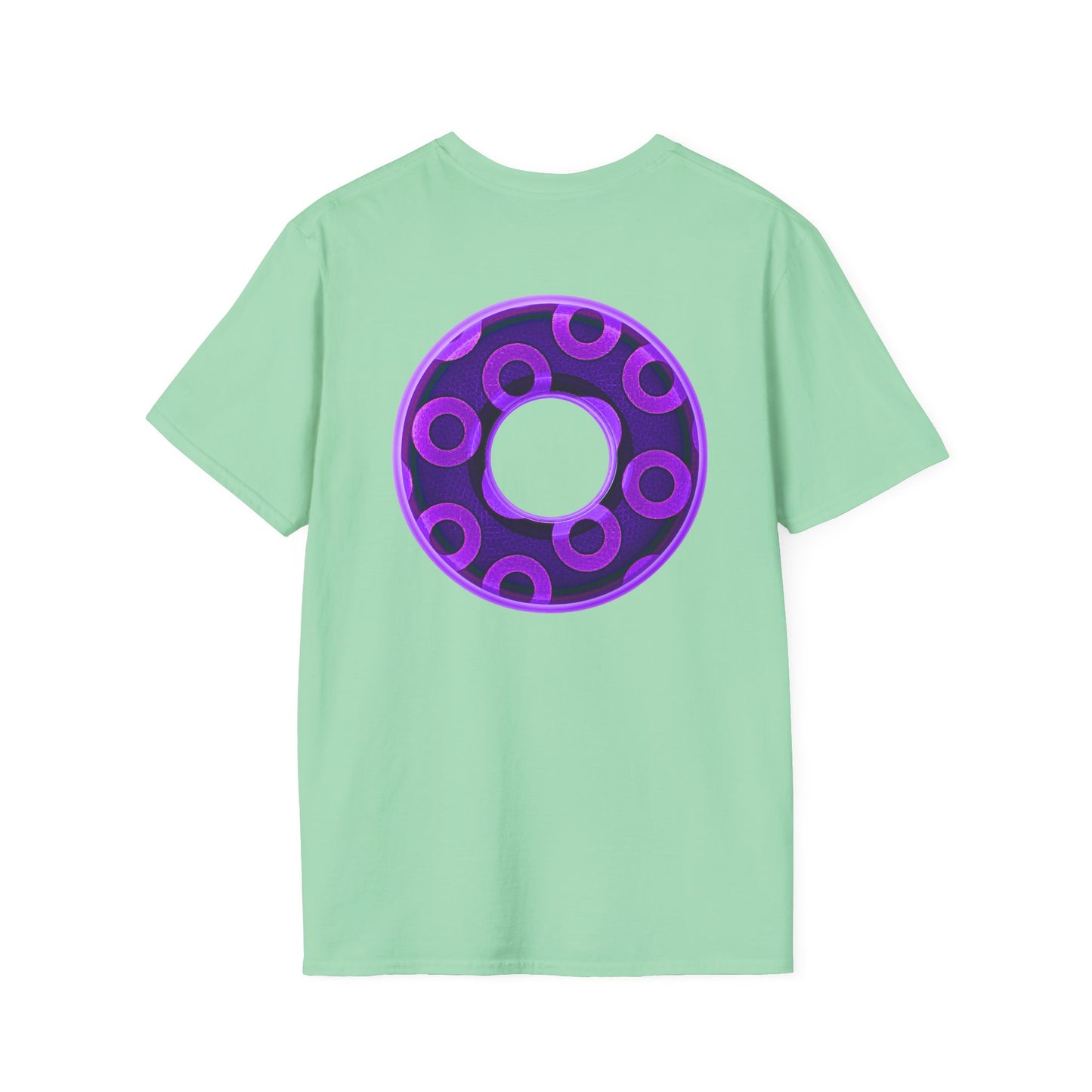 Plain Donuts/Unisex Soft-Style - "Plain Rustic Paradoxical Donuts" - light purple/dark purple donuts