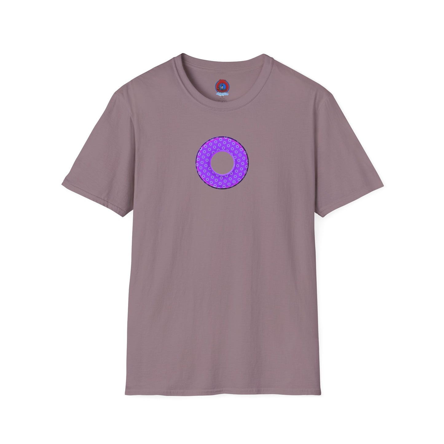 Plain Donuts/Unisex Soft-Style - "Plain Electric Paradoxical Donuts" - bright purple/light purple donuts