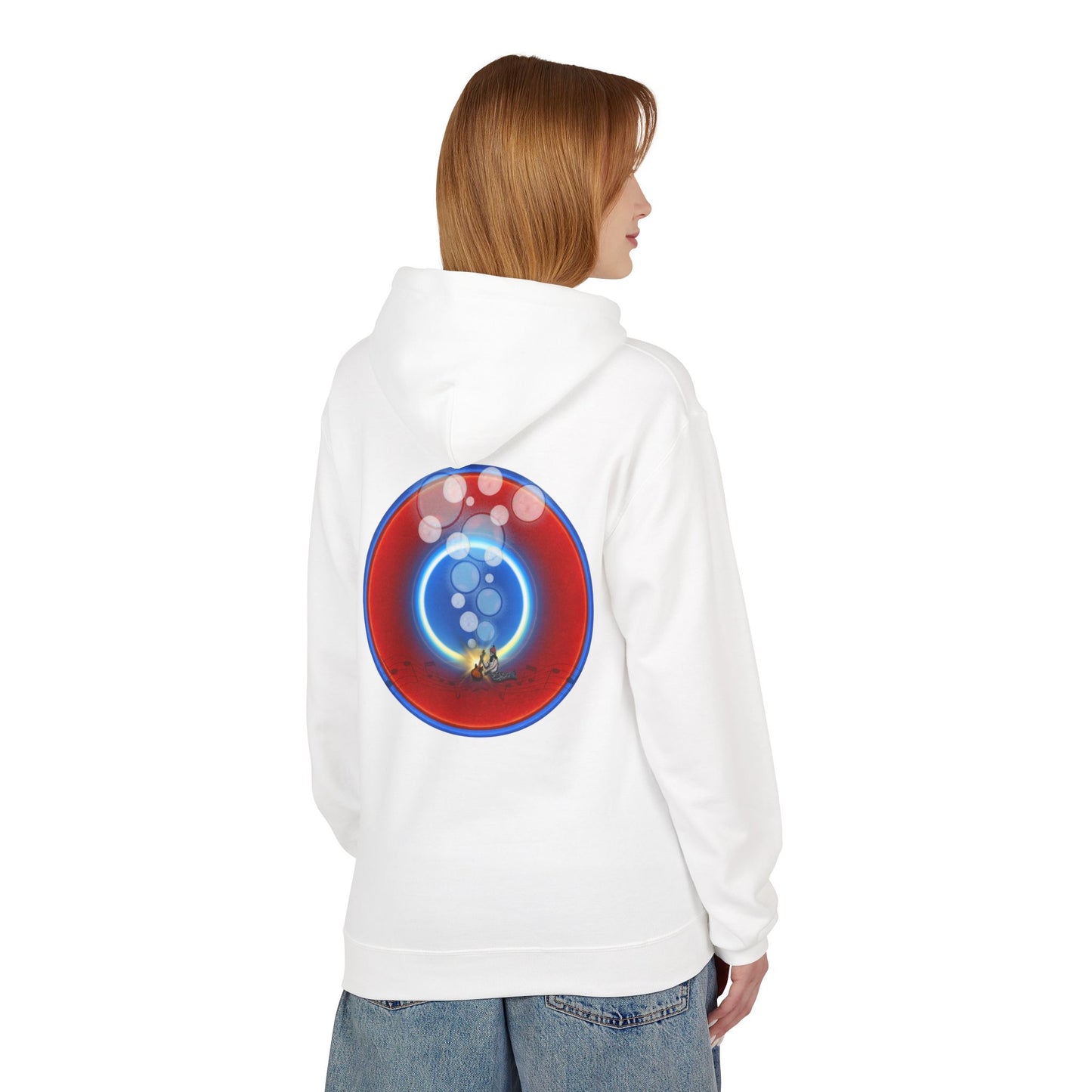 Fleece Harry Hoodies [Midweight Soft-style] - "The Bubbler's Donut" - w/rustic red donuts