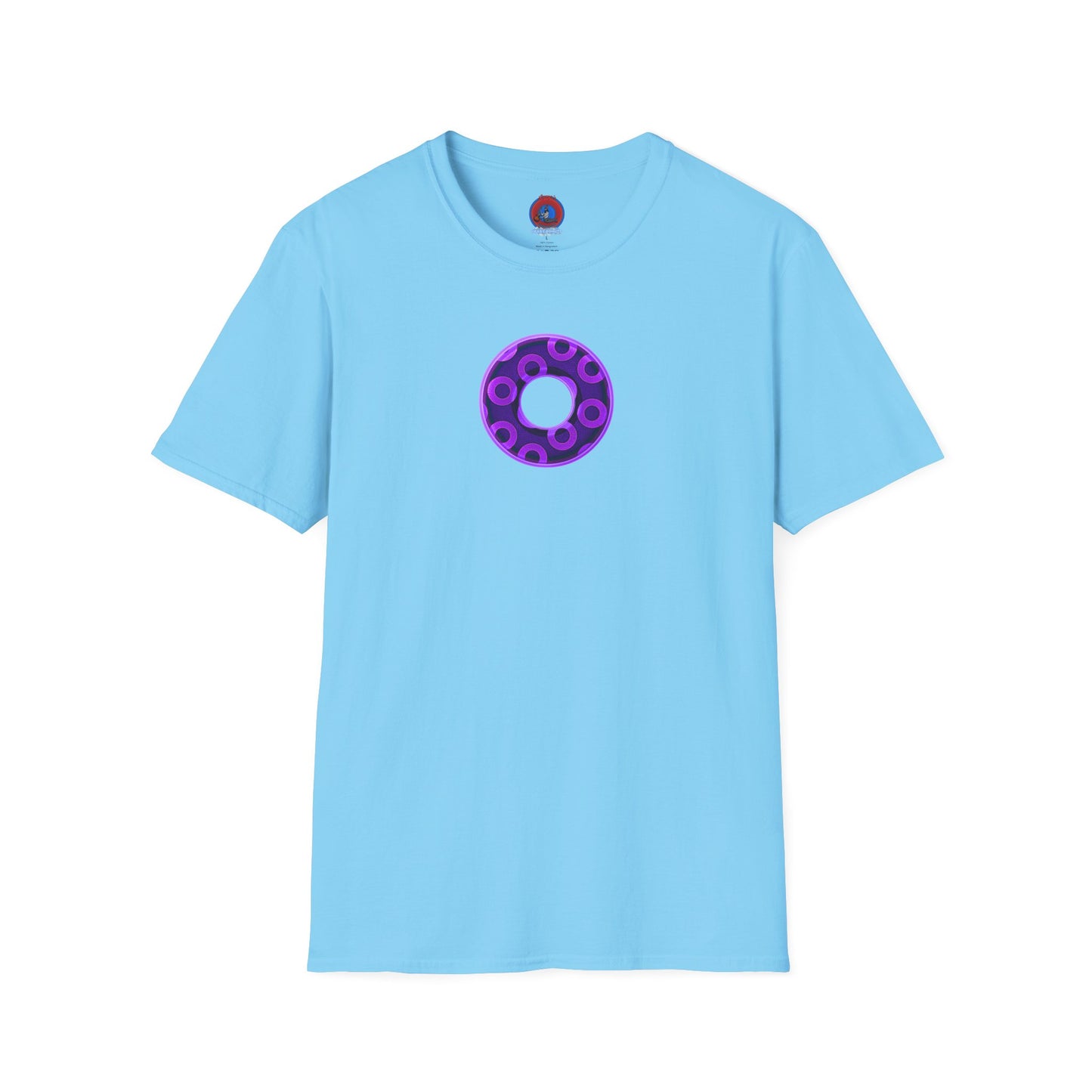 Plain Donuts/Unisex Soft-Style - "Plain Rustic Paradoxical Donuts" - light purple/dark purple donuts