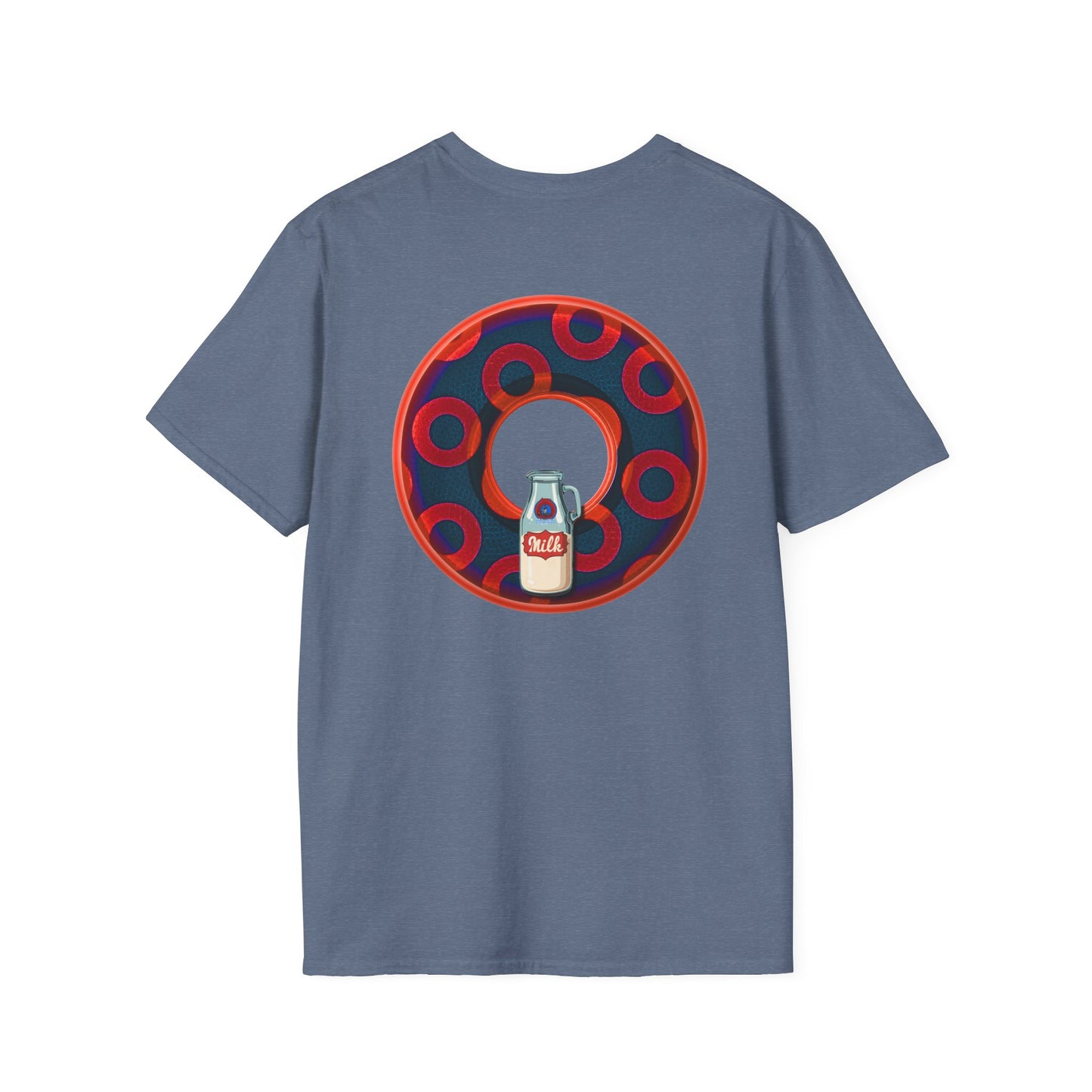 Classic Donut Tee - Unisex Soft-Style - "Wooked Cream - YEMSG Donut " -purple/red rustic paradox donut - variant 3