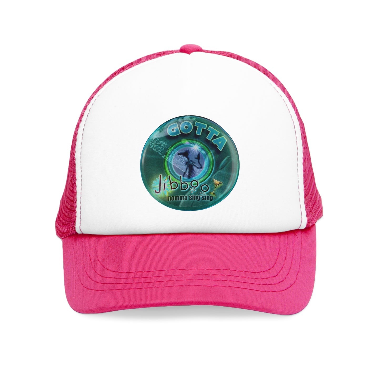 Lumpy Trucker Hat - "Papa's Donut Hat" - viaraint 1 [papa] - teal donut