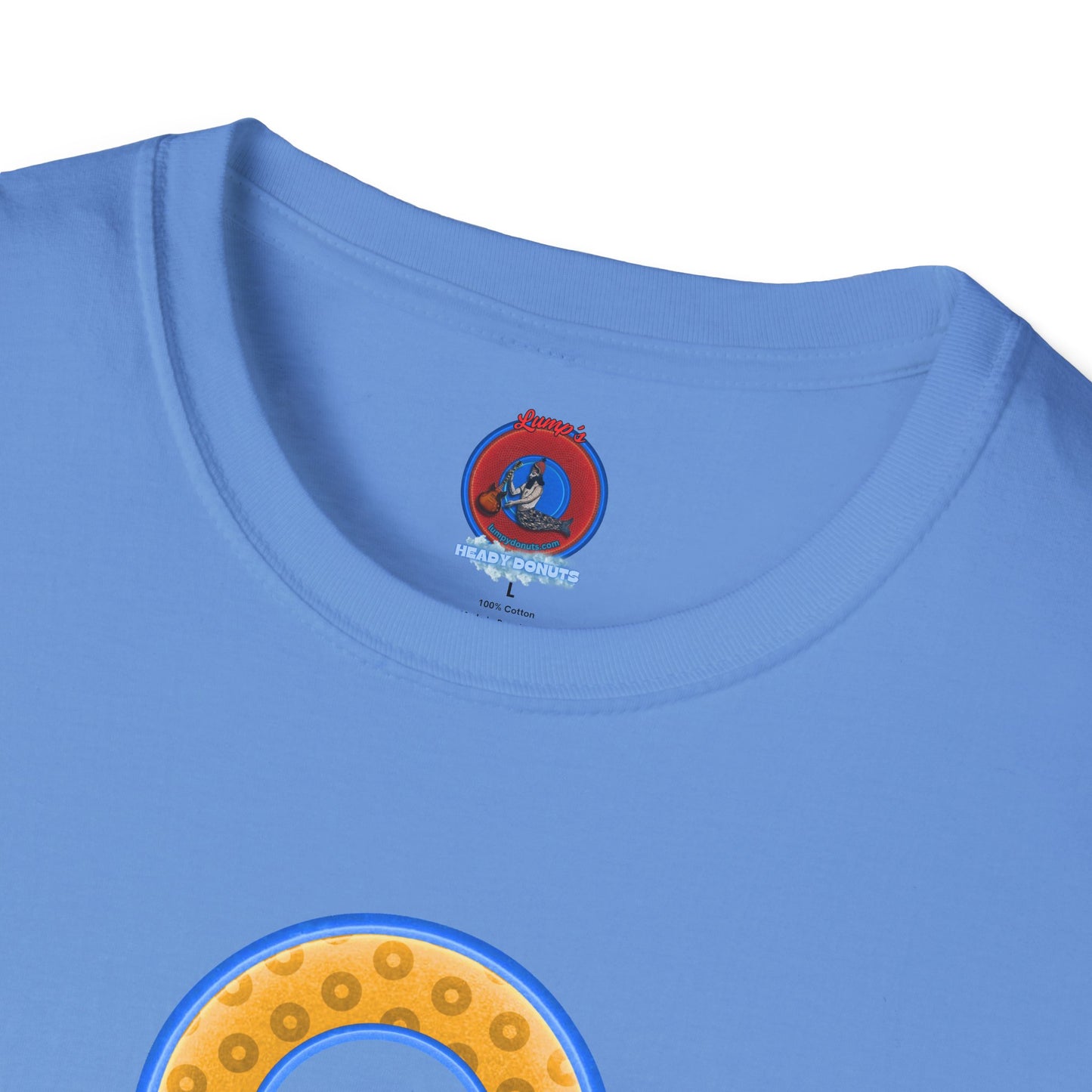 Plain Donuts/Unisex Soft-Style - "Plain Wide Mouthed Paradoxical Donuts" - yellow/light blue donuts