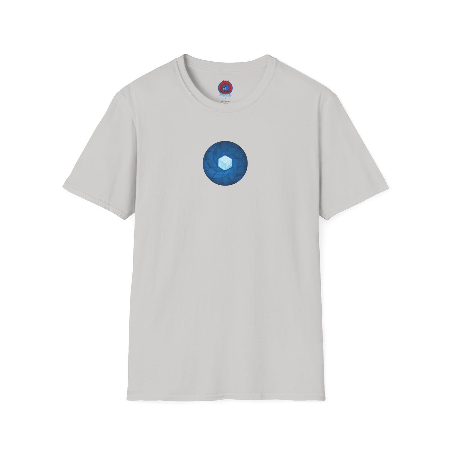 Coffee Traders Tee - Unisex Soft-Style - "Tasty Coffee" - paradoxical donut/cubed blue donut - variant 1 - It's Ice Cube's front/logo back