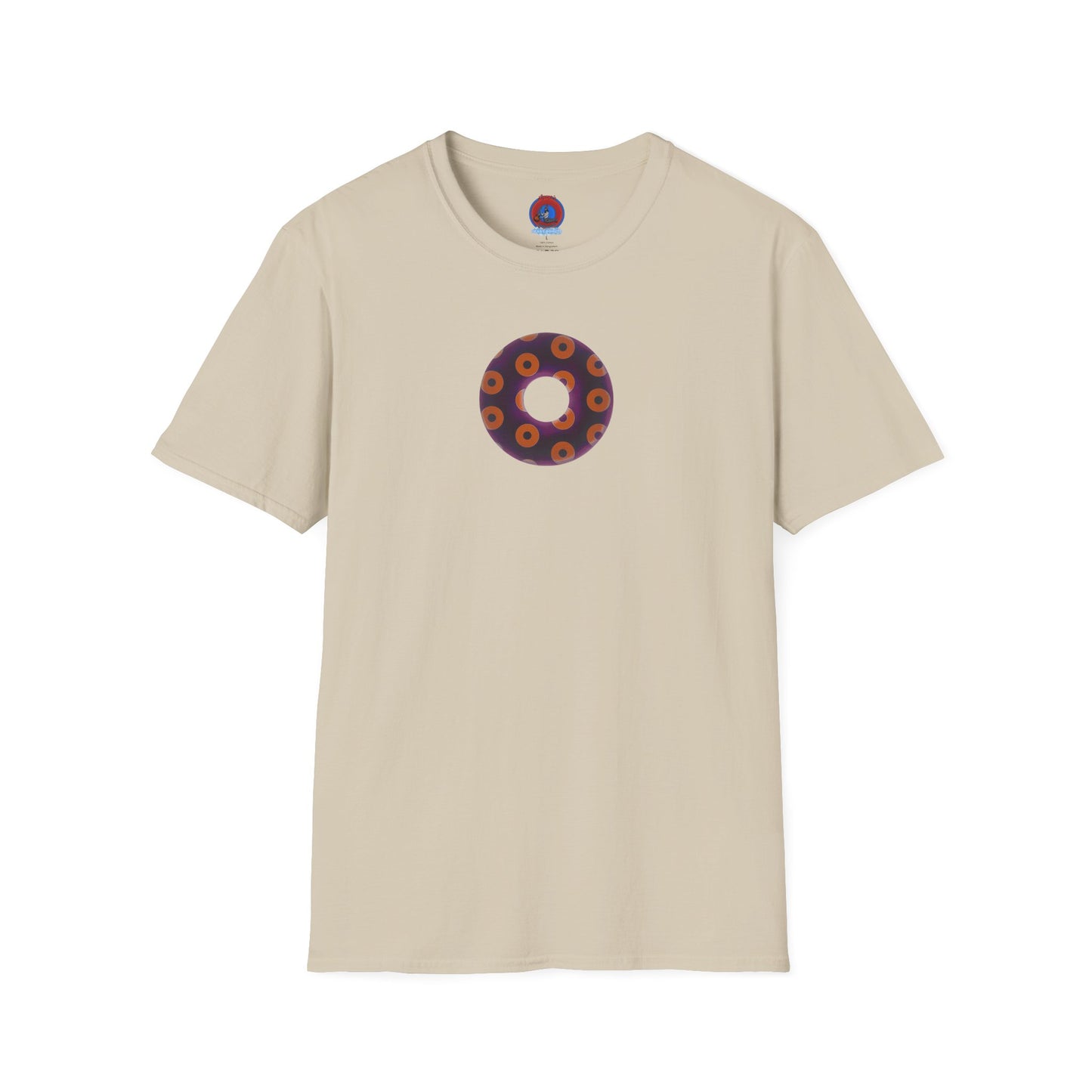 Plain Donuts/Unisex Soft-Style - "Plain Blimpy Paradoxical Donuts" - dark red-purple/orange donuts
