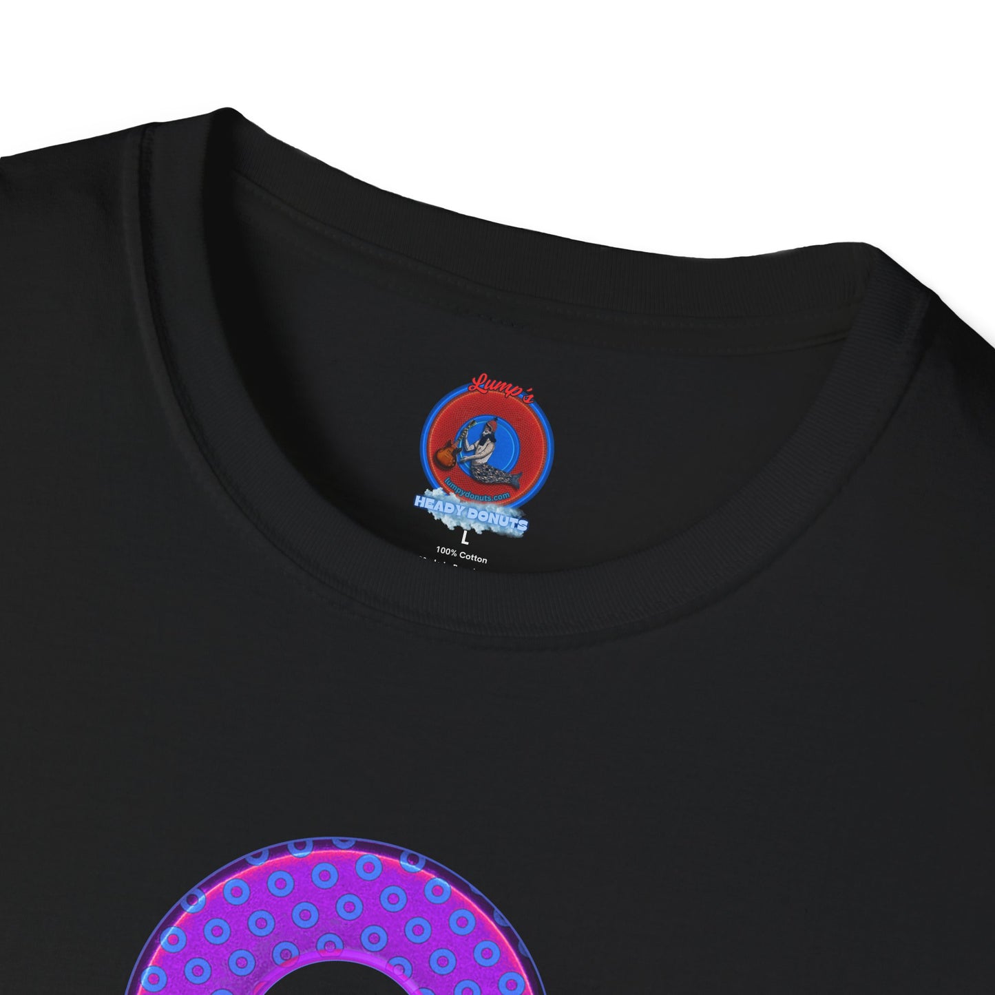 Plain Donuts/Unisex Soft-Style - "Plain Electric Paradoxical Donuts" - bright purple/blue donuts