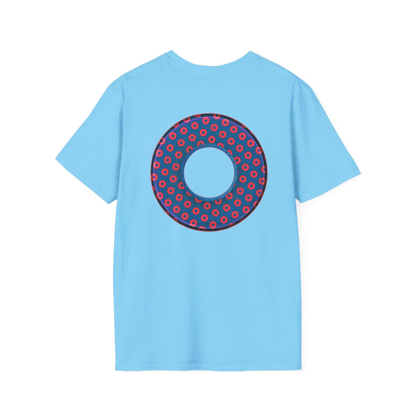 Plain Donuts/Unisex Soft-Style - "Plain Electric Paradoxical Donuts" - dark blue/red donuts