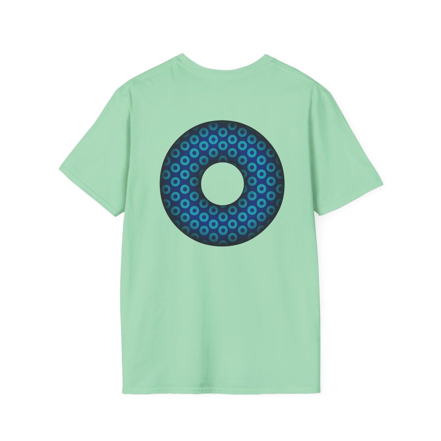 Plain Donuts/Unisex Soft-Style - "Plain Paradoxical Grided Donuts" - light blue/dark blue donuts