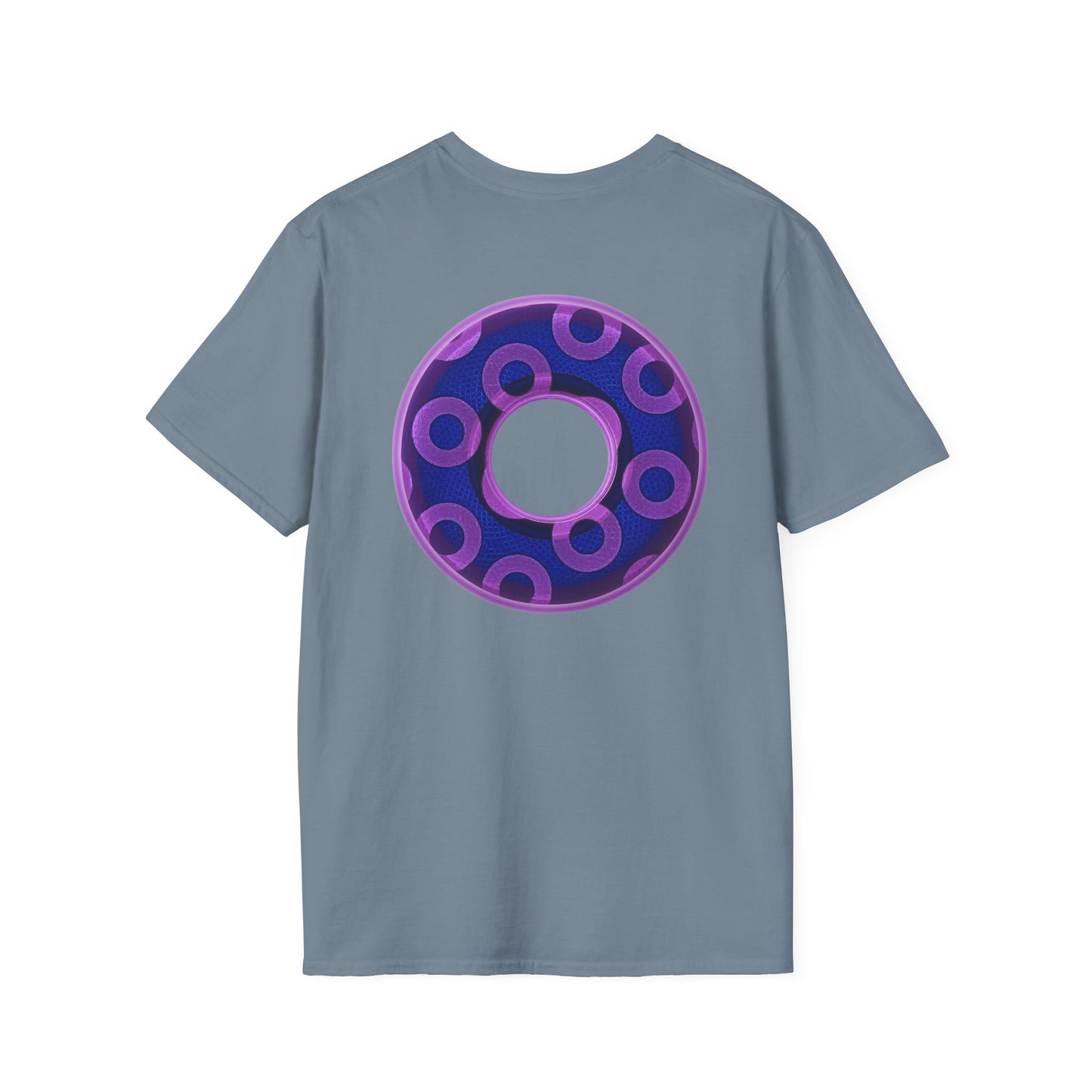 Plain Donuts/Unisex Soft-Style - "Plain Rustic Paradoxical Donuts" - light purple/dark blue donuts