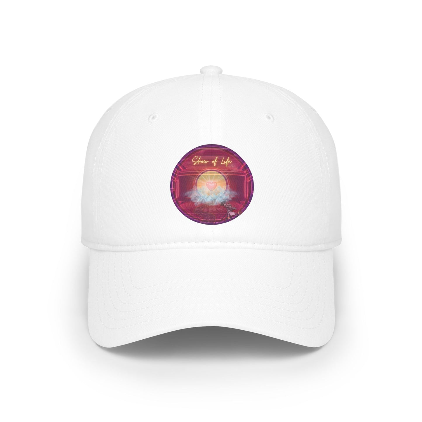 Lumpy Donut Baseball Cap - "The Donut of Life Cap" - variant 1 - vivid magenta pic donut w/