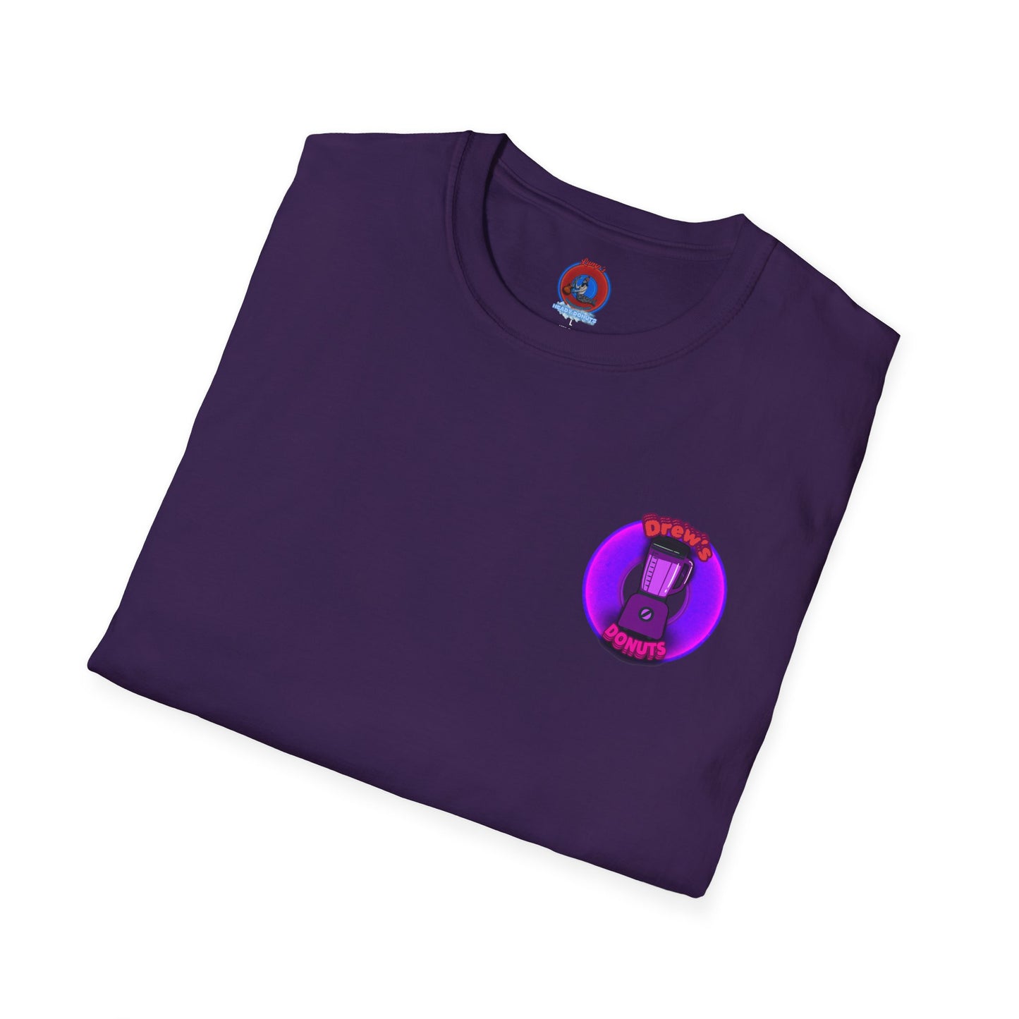 Classic Donut Tee - Unisex Soft-Style - "Drew's Donuts" - series 1.0 - purple donut