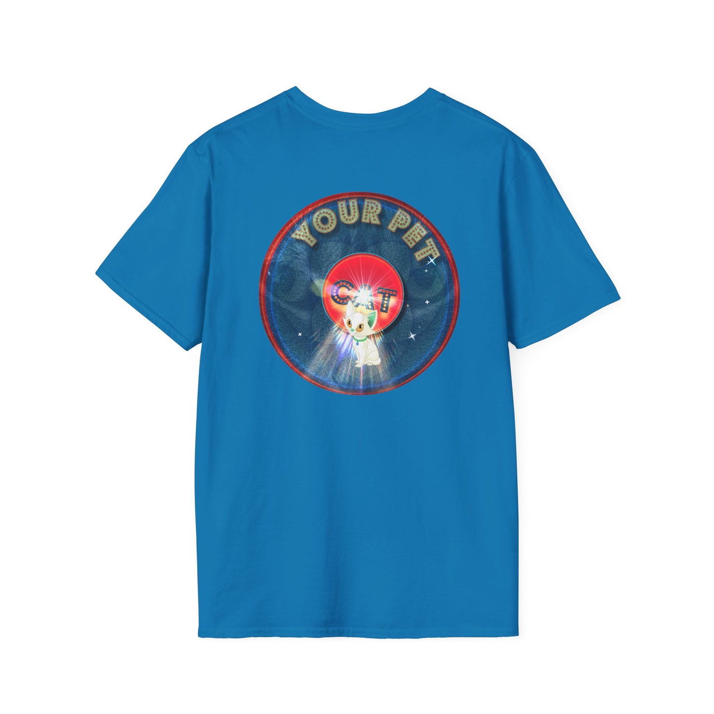 Classic Donut Tee - Unisex Soft-Style - "Your Pet Cat's Phavorite Tee" - series 1.0  - blue donut
