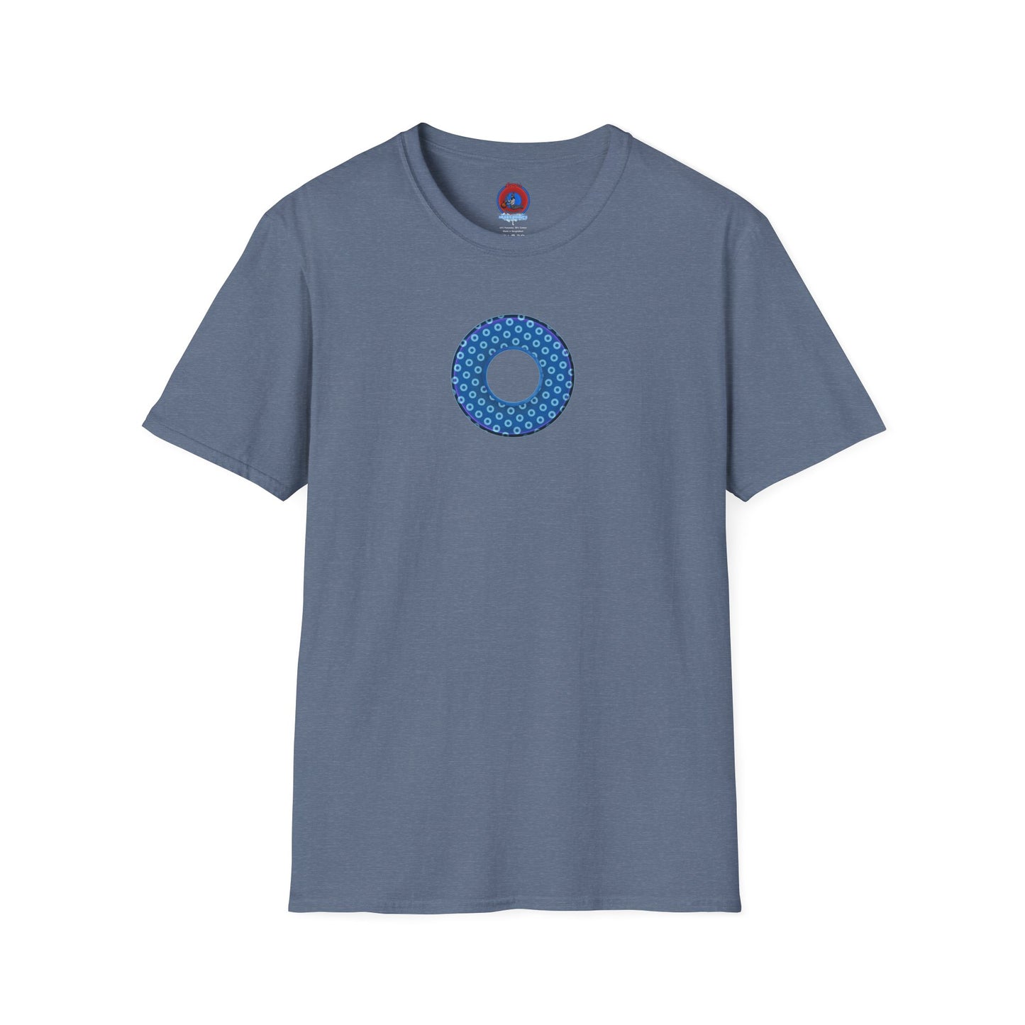 Plain Donuts/Unisex Soft-Style - "Plain Electric Paradoxical Donuts" - light blue/dark blue donuts
