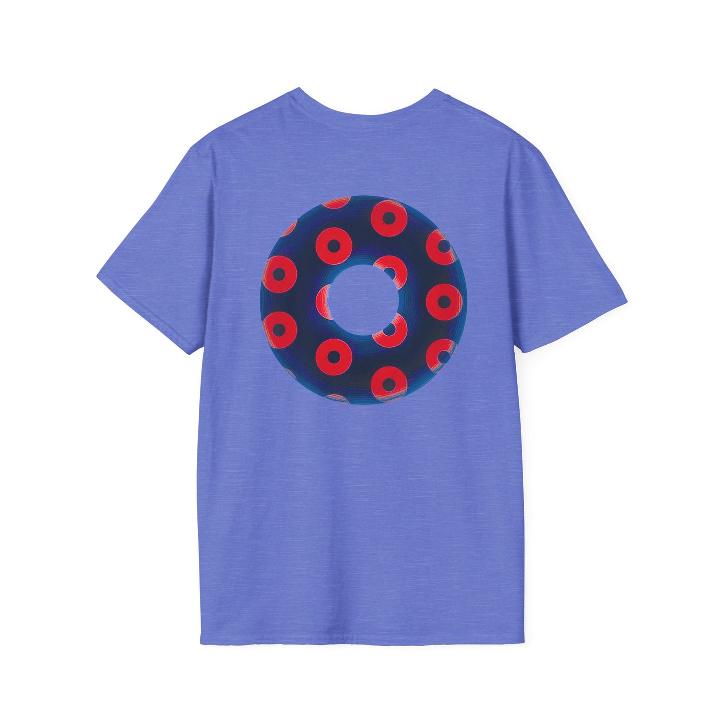 Plain Donuts/Unisex Soft-Style - "Plain Blimpy Paradoxical Donuts" - dark navy/bright red donuts