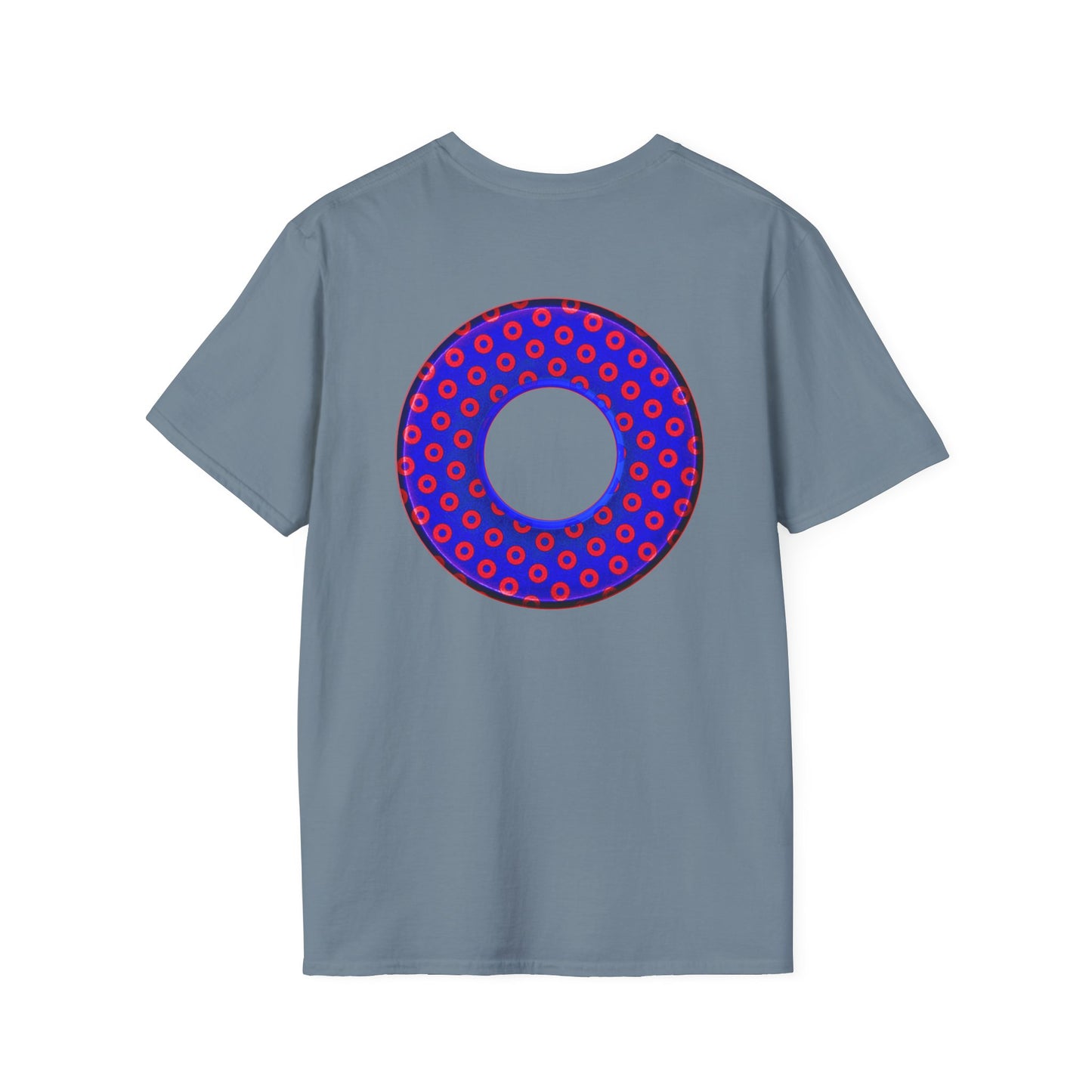 Plain Donuts/Unisex Soft-Style - "Plain Electric Paradoxical Donuts" - dark royal blue/red donuts