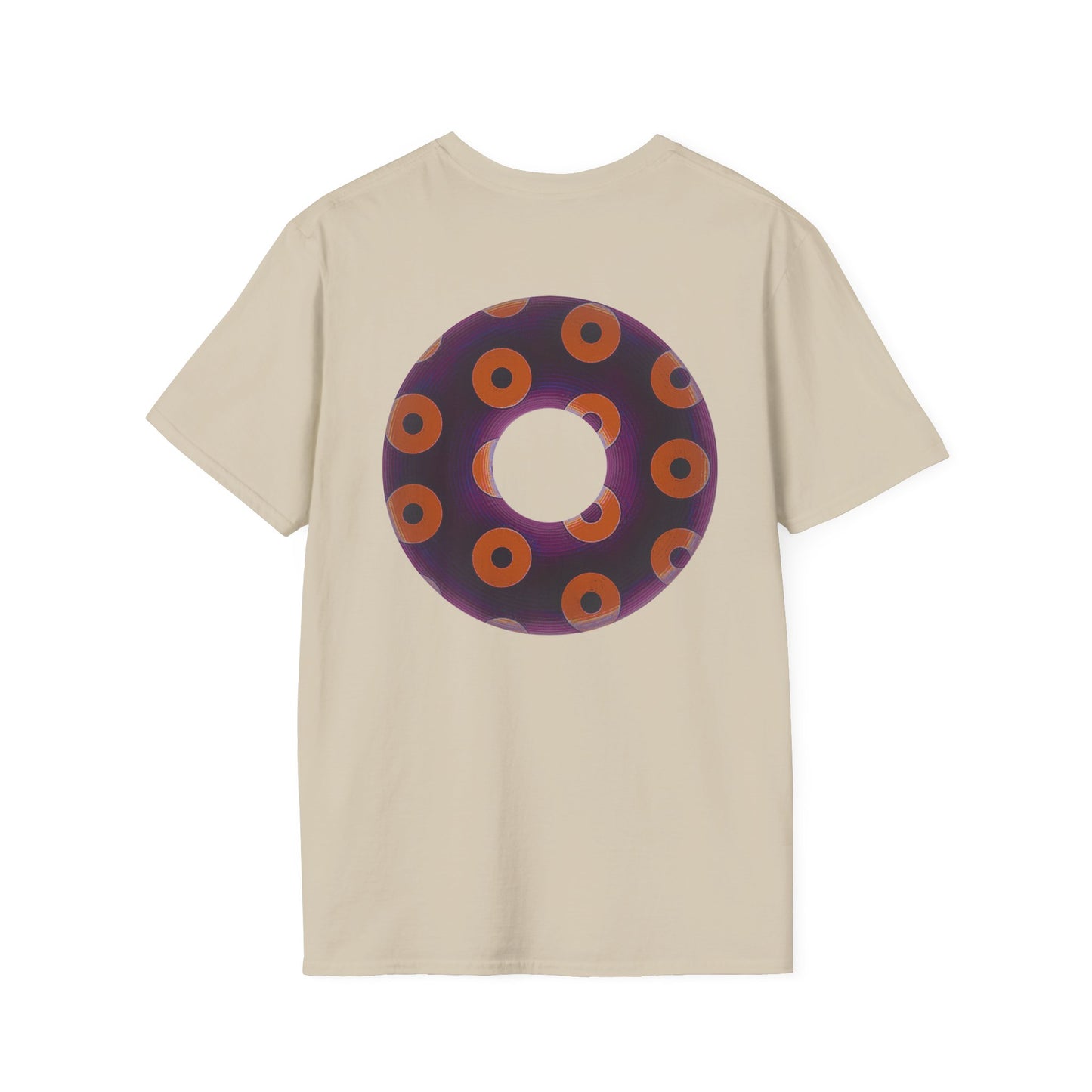Plain Donuts/Unisex Soft-Style - "Plain Blimpy Paradoxical Donuts" - dark red-purple/orange donuts