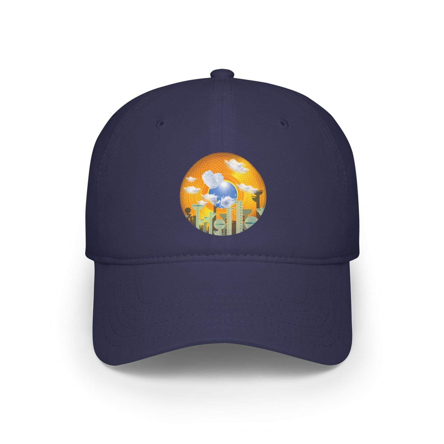 Lumpy Donut Baseball Cap - "The Golden Age of Donut Caps" - golden symmetrical donut w/