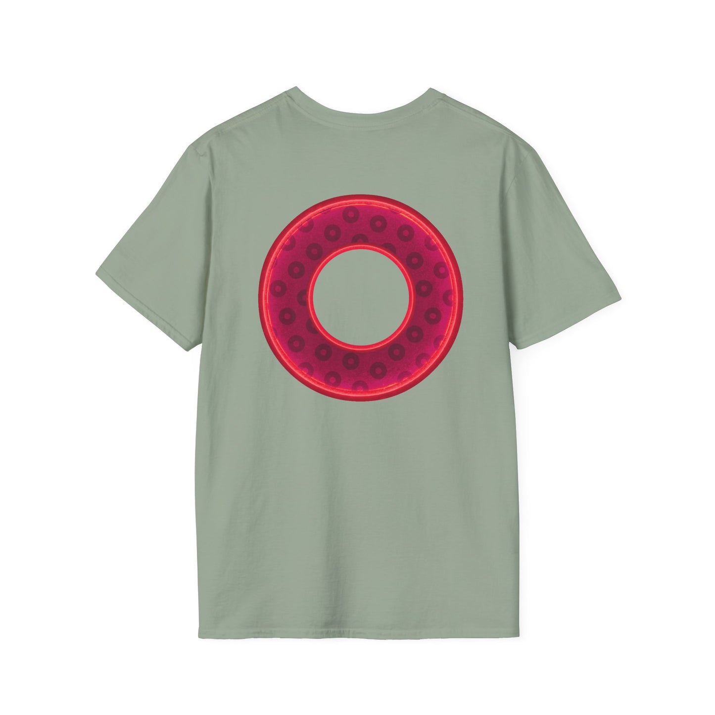 Plain Donuts/Unisex Soft-Style - "Plain Wide Mouthed Paradoxical Donuts" - dark red/bright red donuts