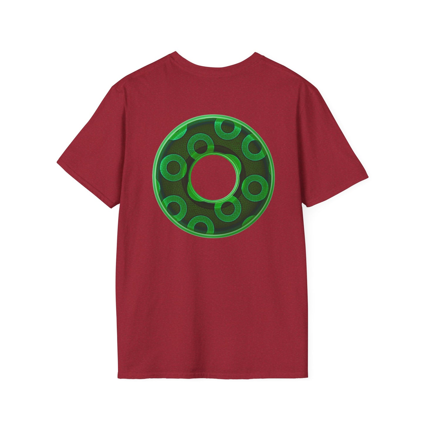 Plain Donuts/Unisex Soft-Style - "Plain Rustic Paradoxical Donuts" - light green/dark green donuts