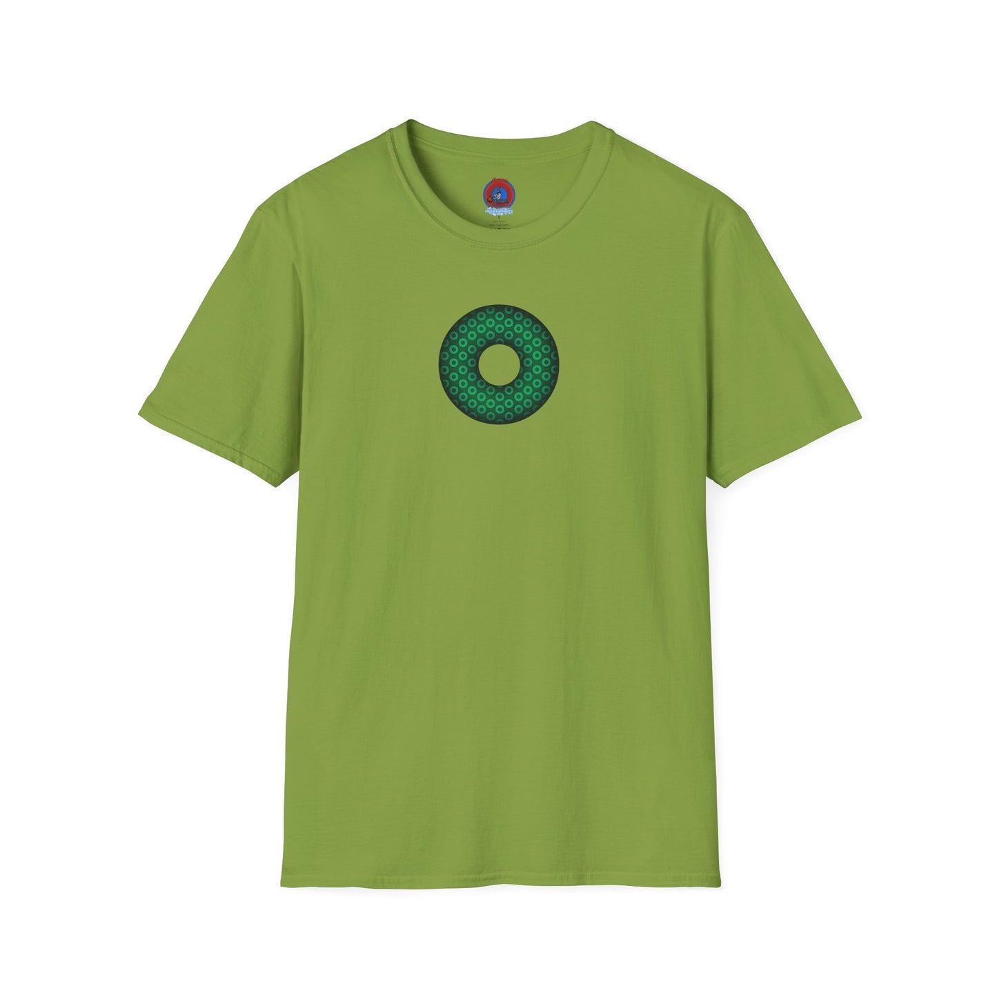 Plain Donuts/Unisex Soft-Style - "Plain Paradoxical Grided Donuts" - green/dark green donuts