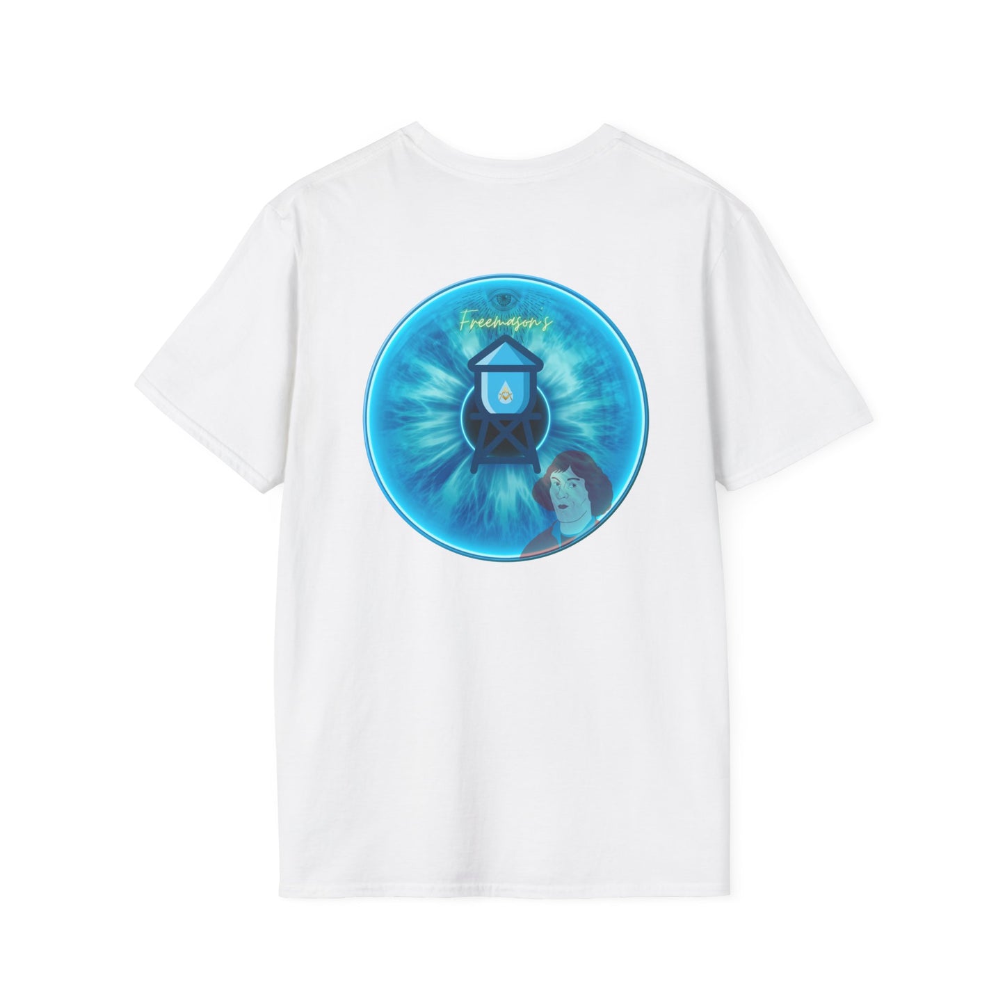 Classic Donut Tee - Unisex Soft-Style - "The Peering Donut of Opacity" - light blue idonut - variant 3