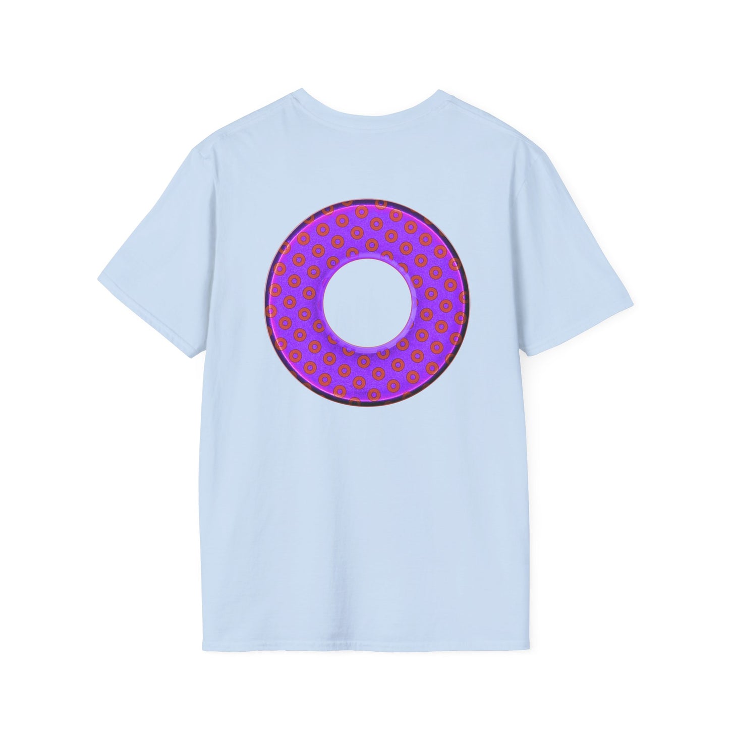 Plain Donuts/Unisex Soft-Style - "Plain Electric Paradoxical Donuts" - bright purple/red donuts