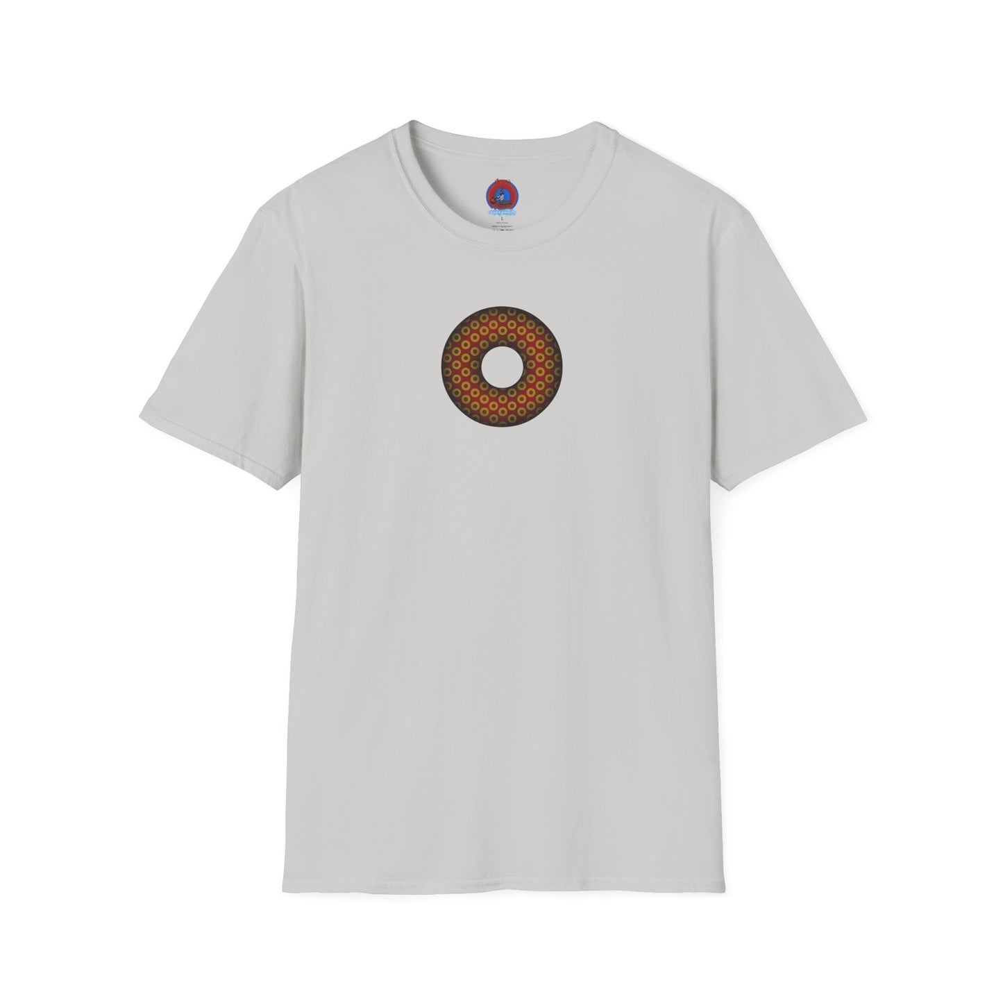 Plain Donuts/Unisex Soft-Style - "Plain Paradoxical Grided Donuts" - gold/burgundy donuts