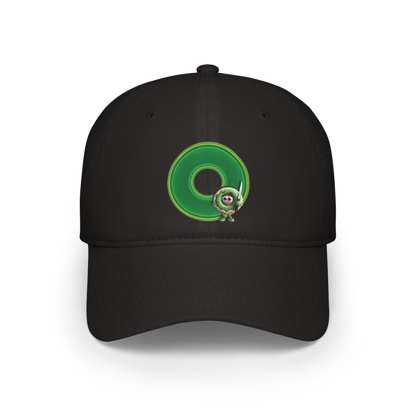 Lumpy Donut Baseball Cap - "My Phriend The Donut's Cap" - variant 4 - green vivid donut w/