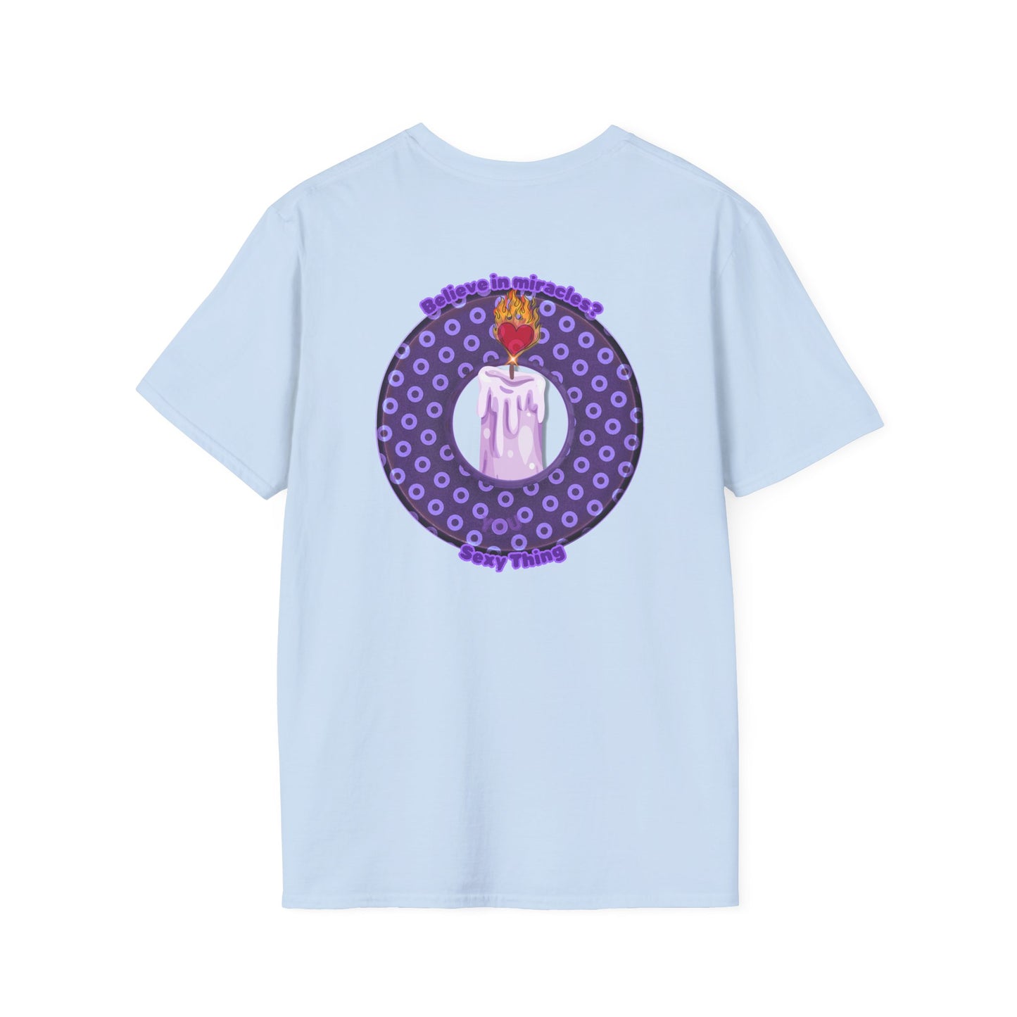 Classic Donut Tee - Unisex Soft-Style - "Donuts for Sexy Things" - electric purple/light purple paradox donut