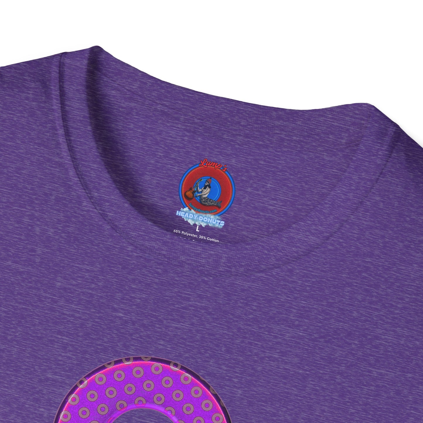 Plain Donuts/Unisex Soft-Style - "Plain Electric Paradoxical Donuts" - purple/mauve donuts
