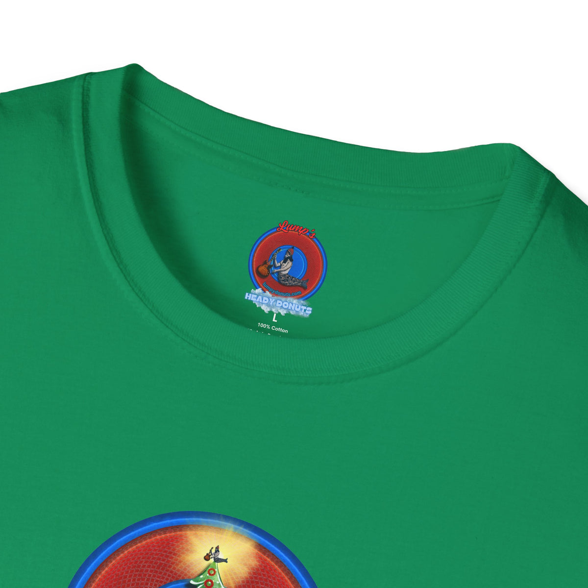 Classic Donut Tee - Unisex Soft-Style - "It's Always Phishmas in Philly" - rustic red/blue donut