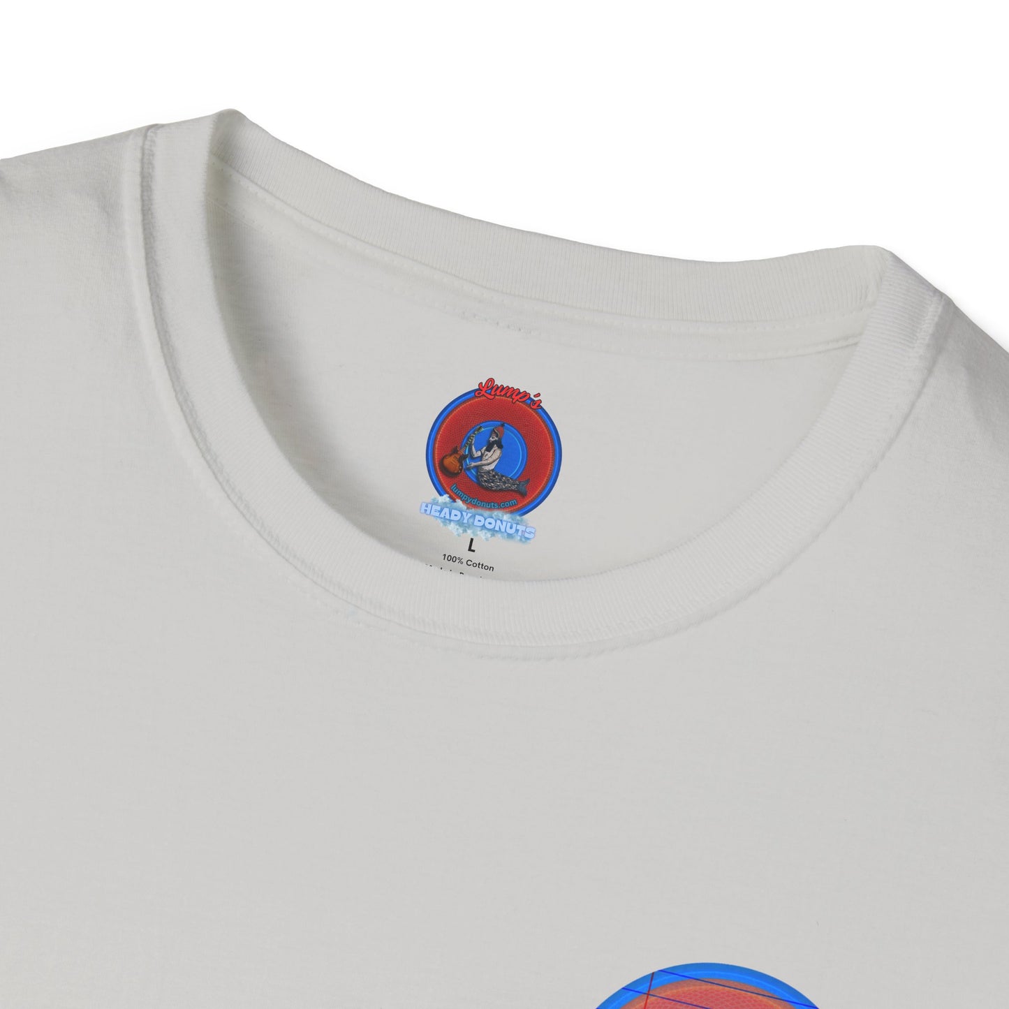 Classic Donut Tee - Unisex Soft-Style - "That's 1 Tasty Donut" - series 1.0  - variant 2 - red donut w/blank page