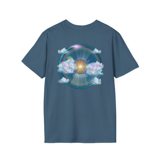 Classic Donut Tee - Unisex Soft-Style - "The Divided Donut" - vivid blue sky donut