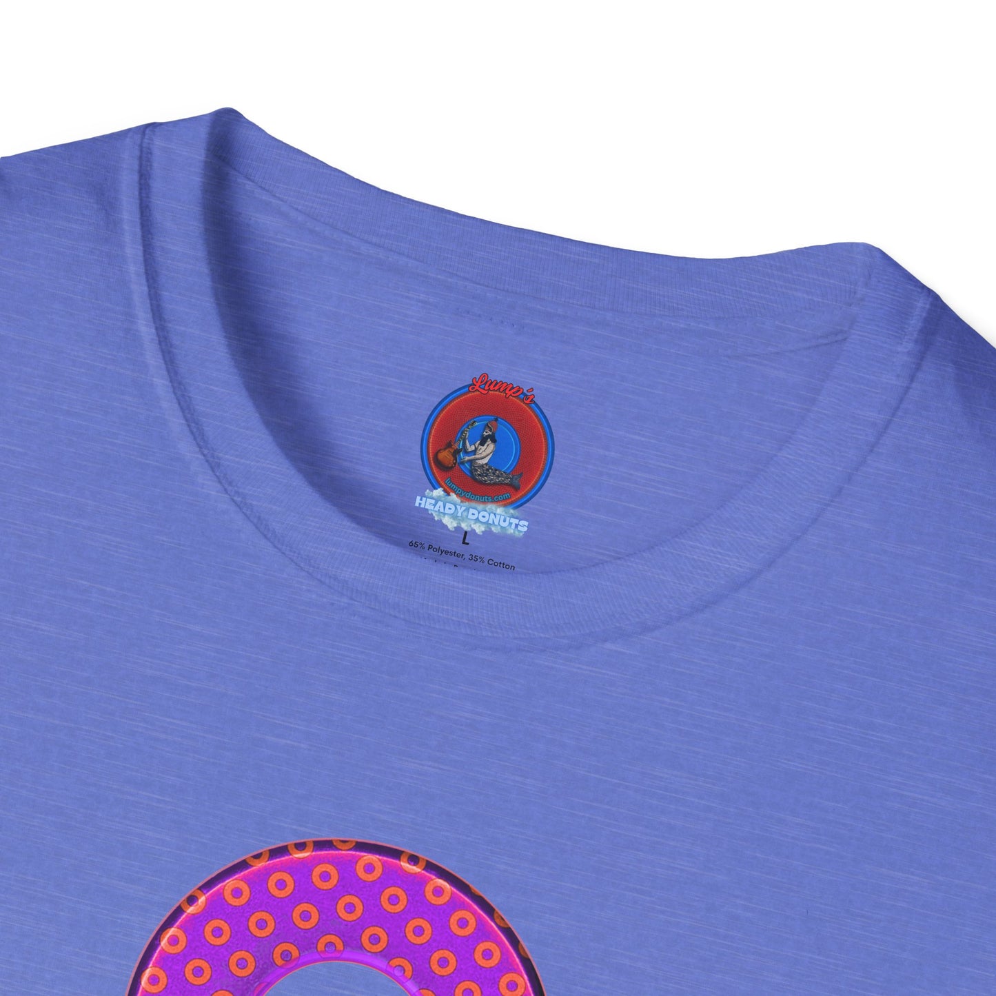Plain Donuts/Unisex Soft-Style - "Plain Electric Paradoxical Donuts" - bright purple/red donuts