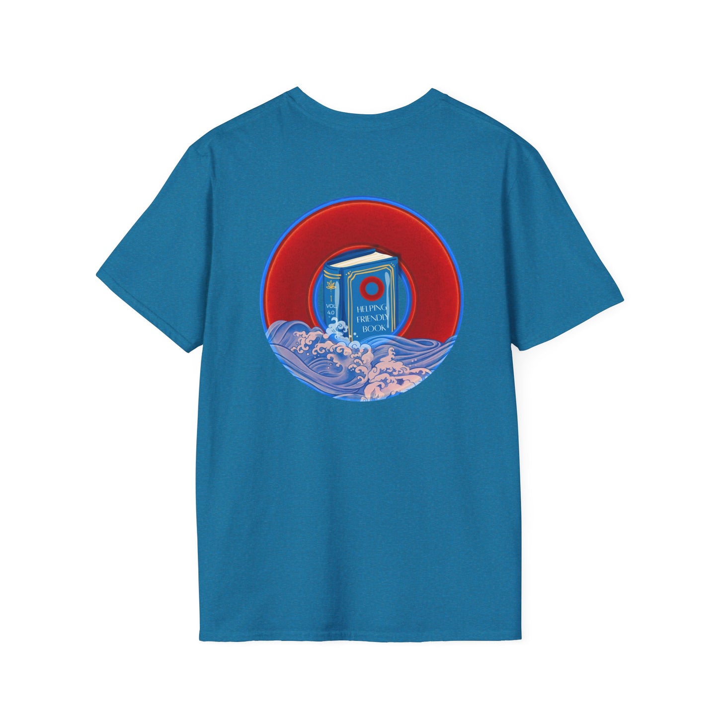 Classic Donut Tee - Unisex Soft-Style - "Helping Phriendly Donut Tee" - vivid red donut - w/flow - variant 3
