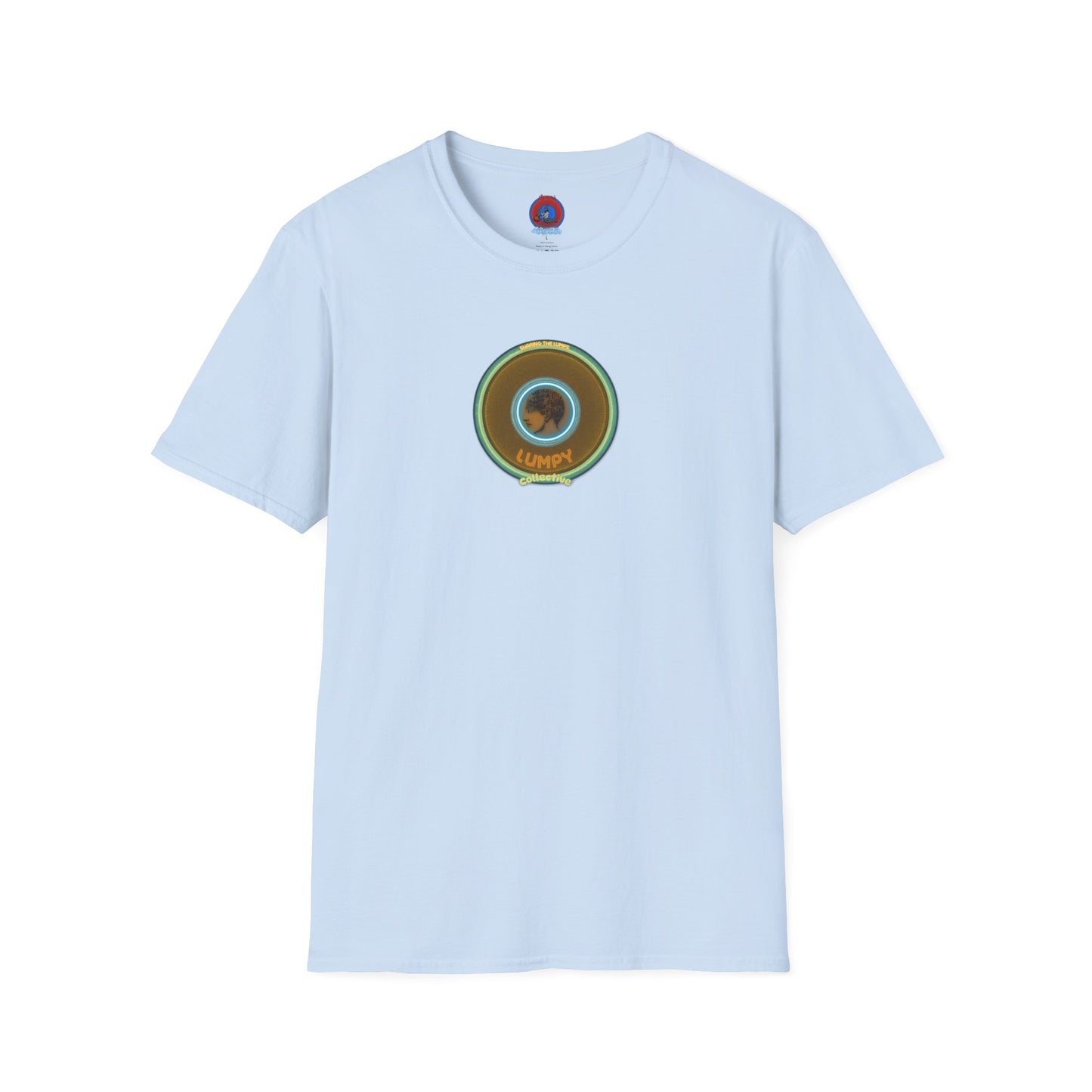 Classic Donut Tee - Unisex Soft-Style - "Lumpy Collective Donut" - bronze/green lumpy donut - variant 5