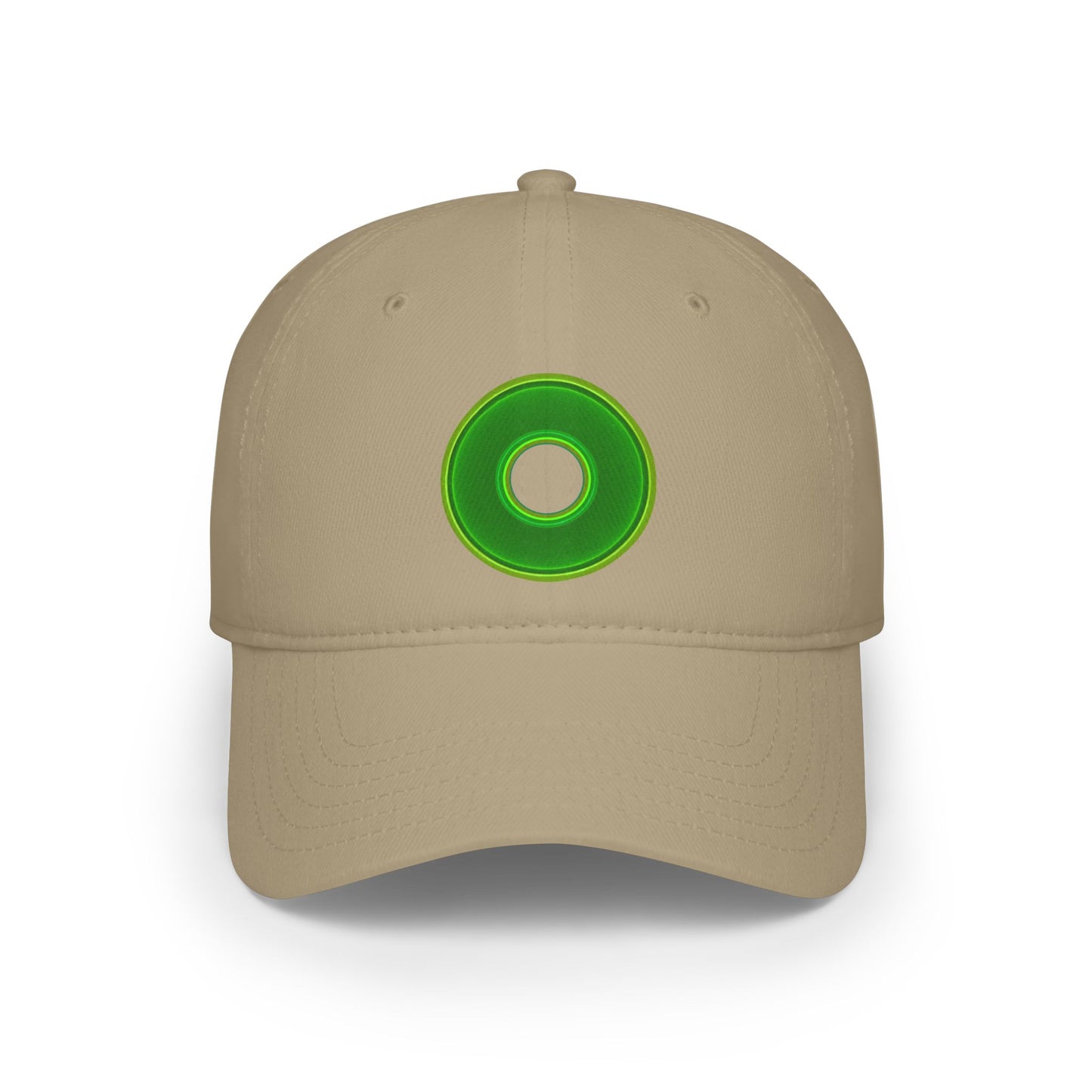 Lumpy Donut Baseball Cap - "Plain [Mary] Jane" - vivid green donut w/
