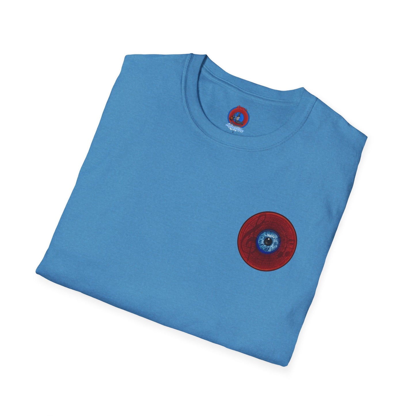 Classic Donut Tee - Unisex Soft-Style - "Peering through Your Opacity" - series 1.0 - red donut w/eye