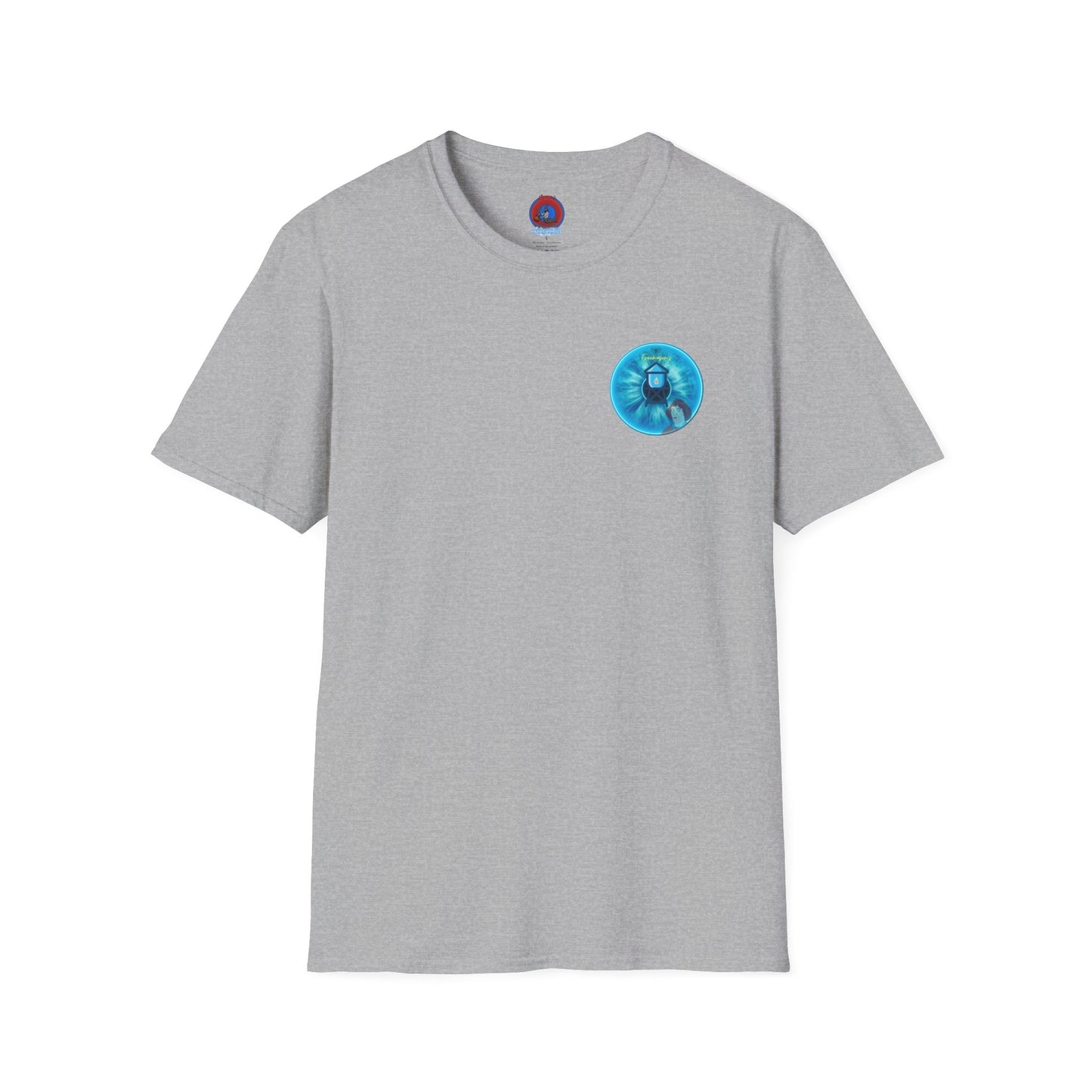 Classic Donut Tee - Unisex Soft-Style - "The Peering Donut of Opacity" - light blue idonut - variant 3