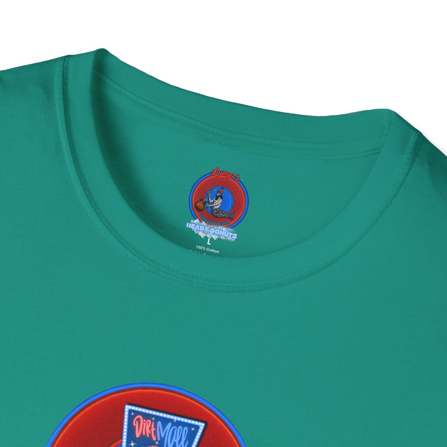 Classic Donut Tee - Unisex Soft-Style - "3rd Nipple Donut Tee" - vivid red dirt mall donut