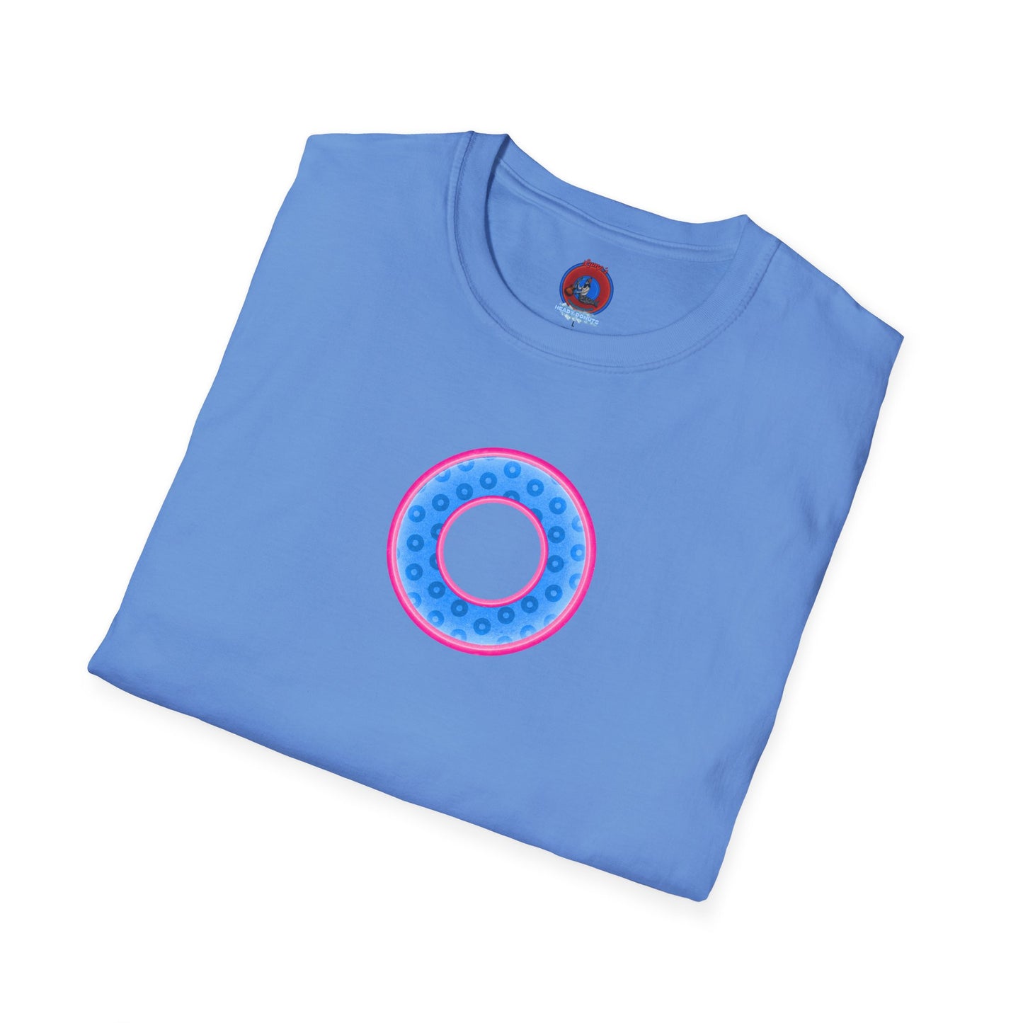 Plain Donuts/Unisex Soft-Style - "Plain Wide Mouthed Paradoxical Donuts" - light blue/pink donuts