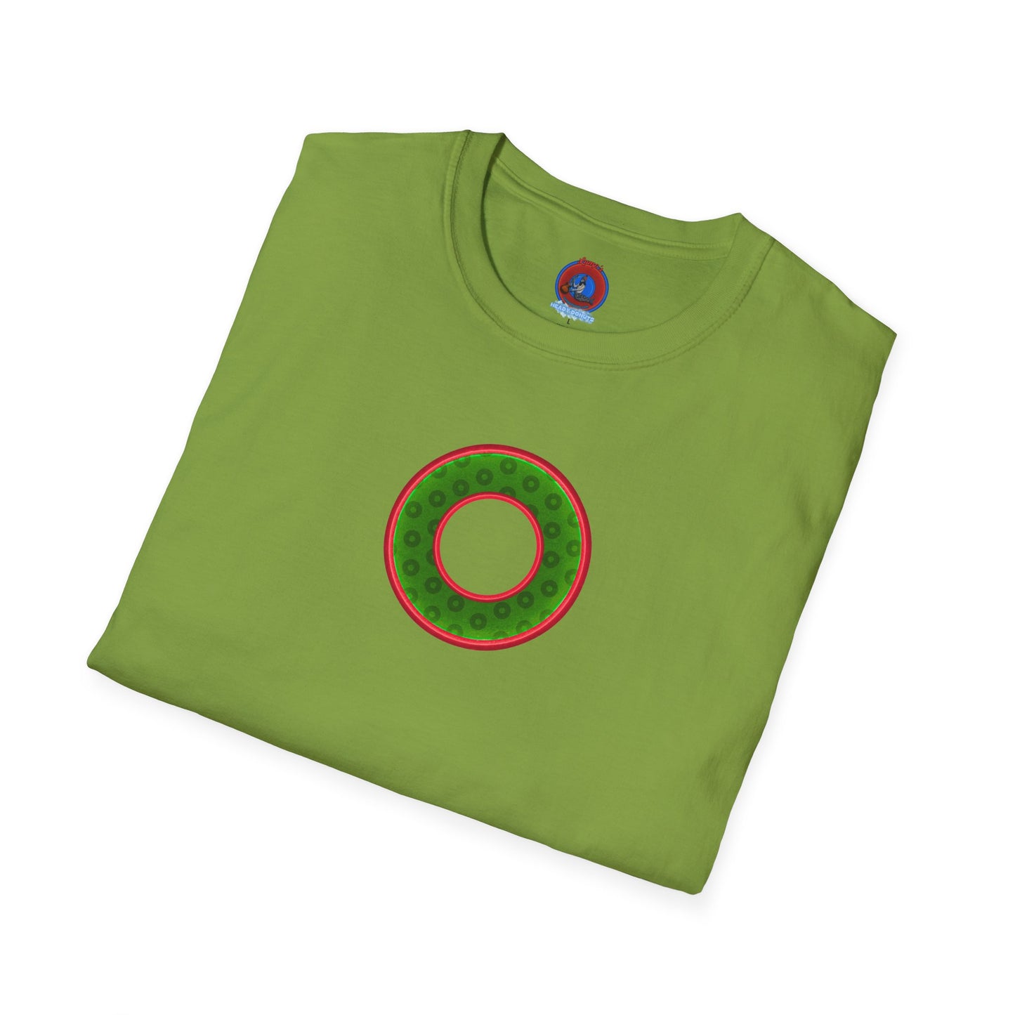 Plain Donuts/Unisex Soft-Style - "Plain Wide Mouthed Paradoxical Donuts" - Irish green/red donuts