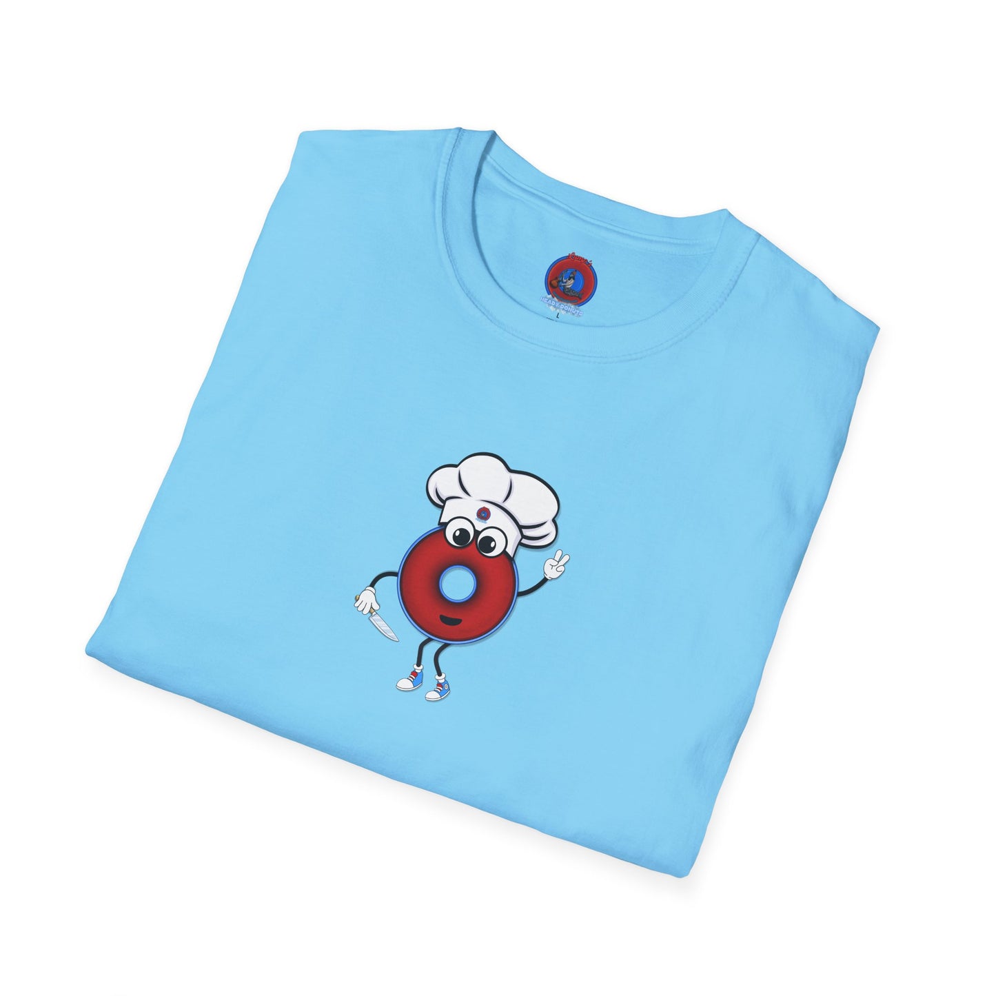 Classic Donut Tee - Unisex Soft-Style - "My Phriend the Donut" - plump vivid red donut