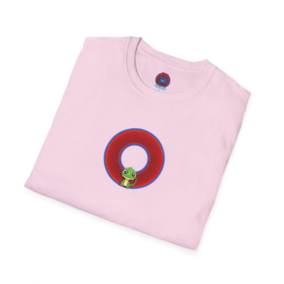 Classic Donut Tee - Unisex Soft-Style - "Little Baby Rutherford's Splendorous Tee" - vivid red donut