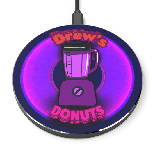 The Flow - Wireless Lumpy Donut Chargers - "Drew's Donuts" - vivid purple donut - [*charitable donut]