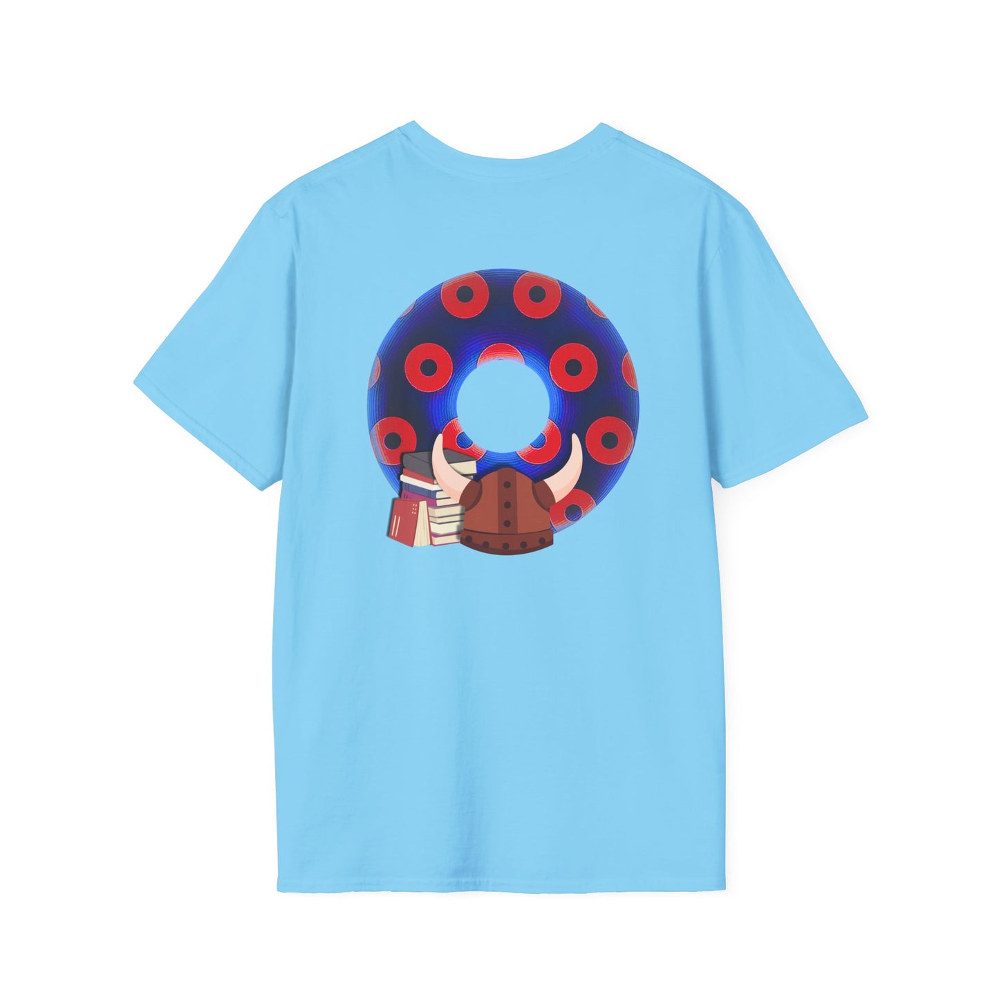 Classic Donut Tee - Unisex Soft-Style - "El Fuego Donut" - paradoxical blue/red donut