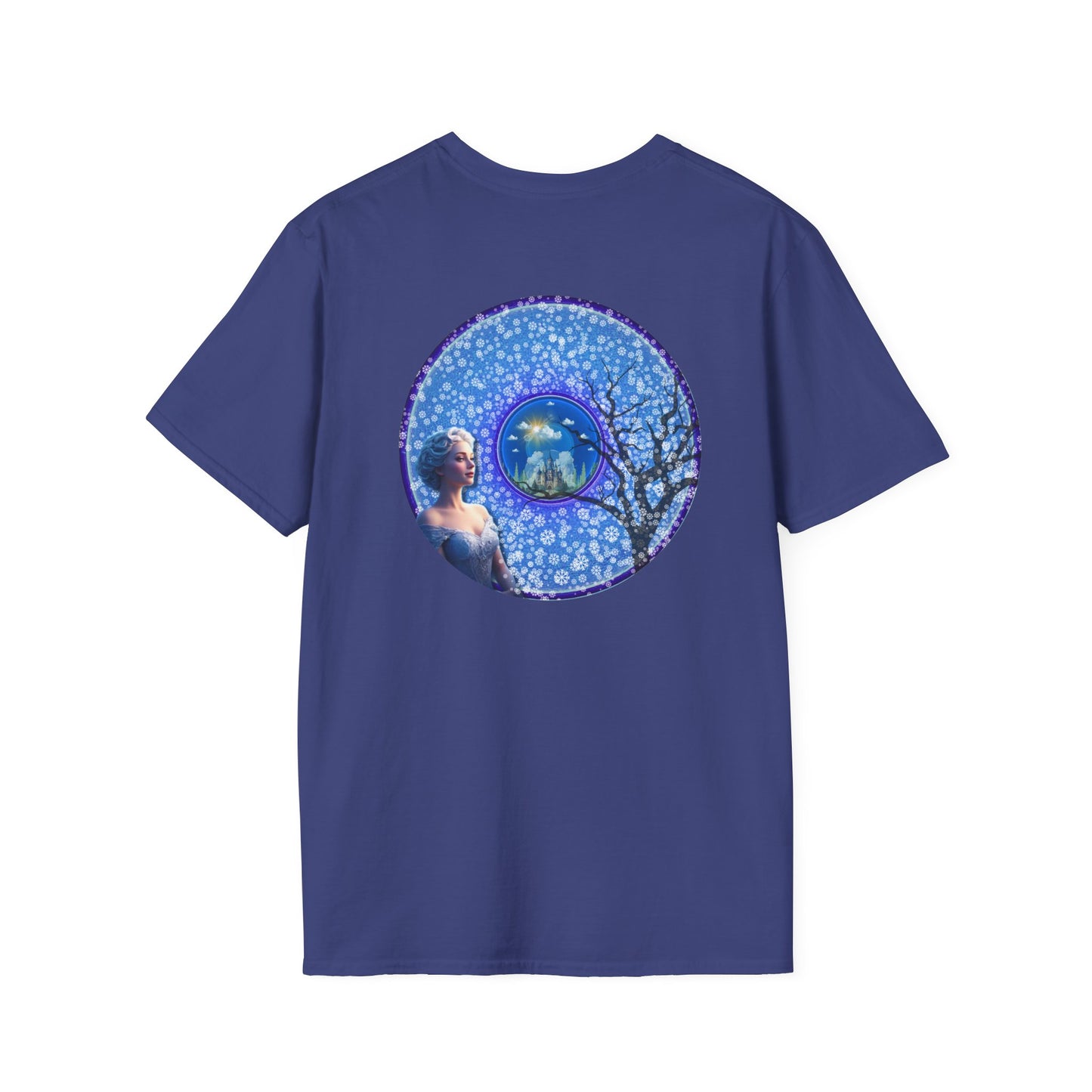 Classic Donut Tee - Unisex Soft-Style - "The Donut Locked in Glaciers" - series 1.0 - blue donut