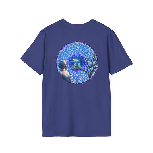 Classic Donut Tee - Unisex Soft-Style - "The Donut Locked in Glaciers" - series 1.0 - blue donut