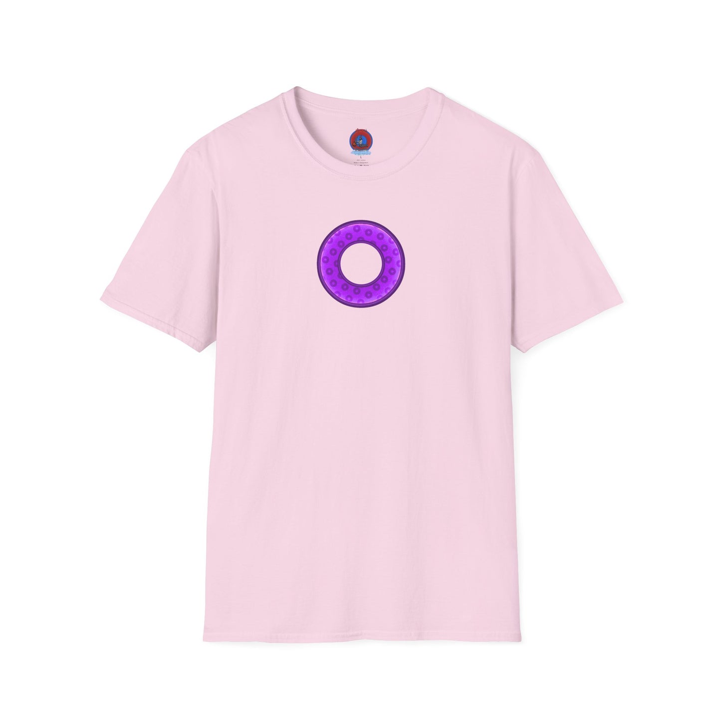 Plain Donuts/Unisex Soft-Style - "Plain Wide Mouthed Paradoxical Donuts" - bright purple/dark purple donuts