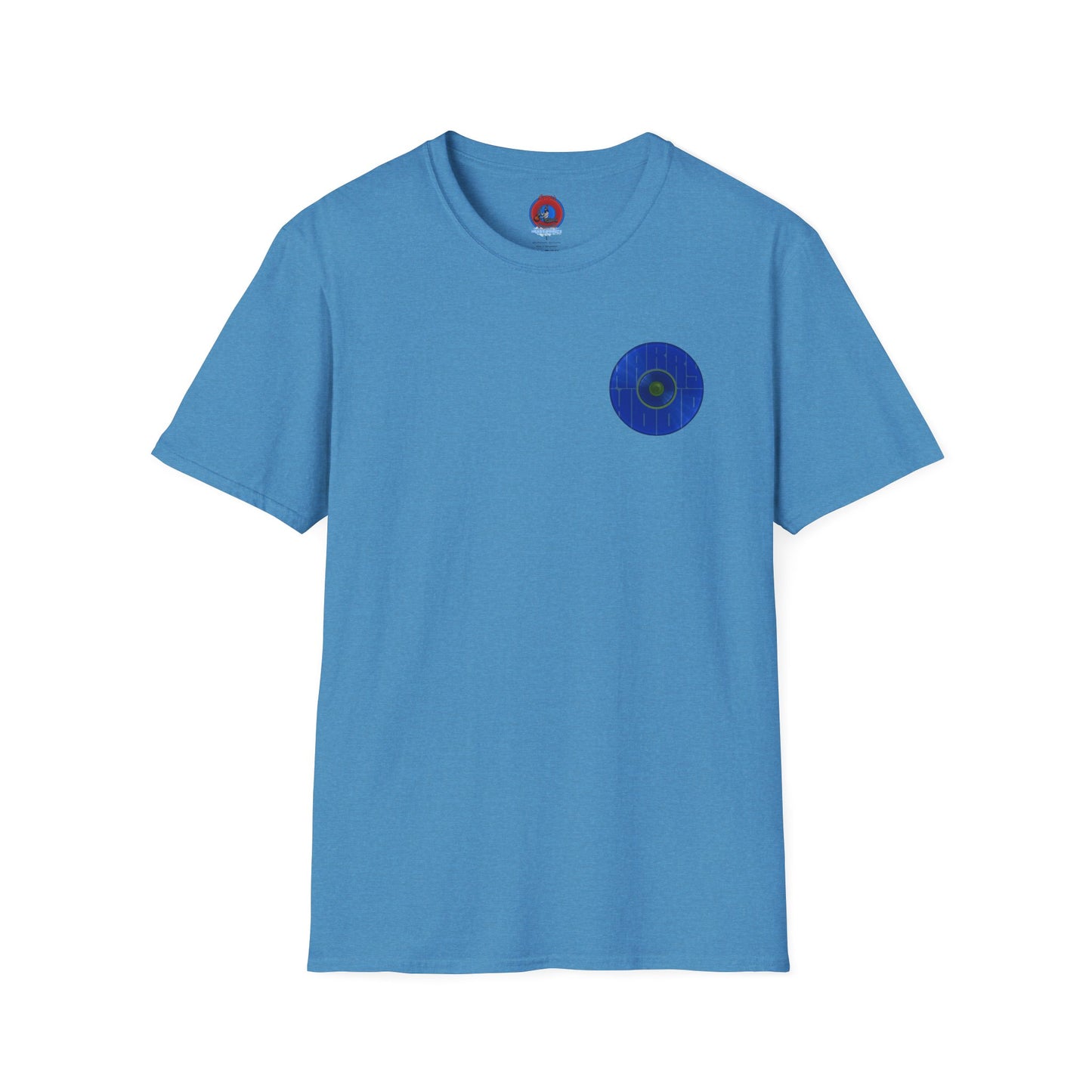 Classic Donut Tee - Unisex Soft-Style - "Harry's Hoodlum Donut" - series 1.0  - variant 3 - lights off/blue donut(s)